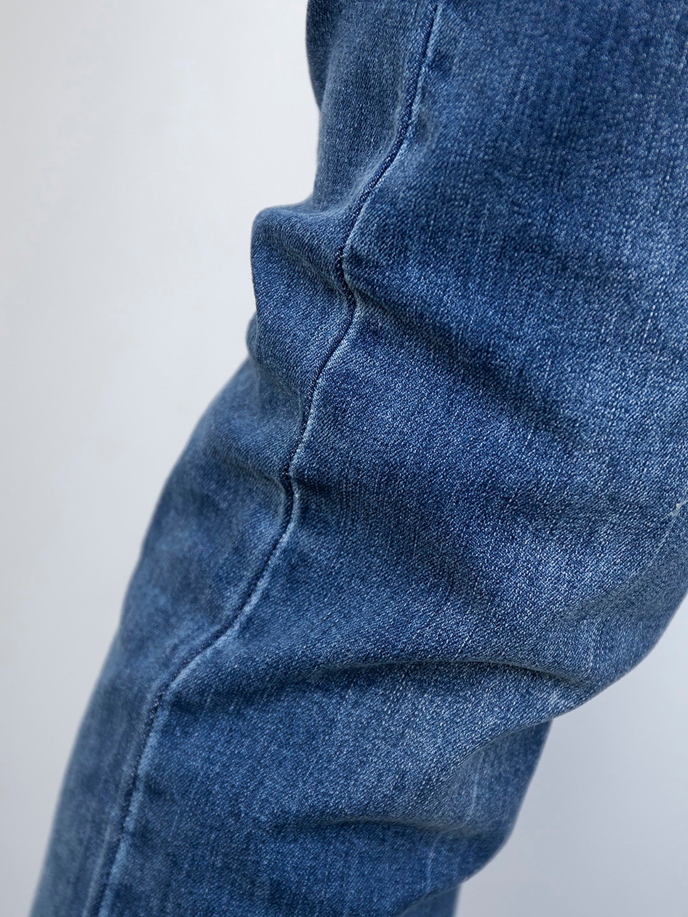 Men Slant Pocket Bleach Wash Jeans