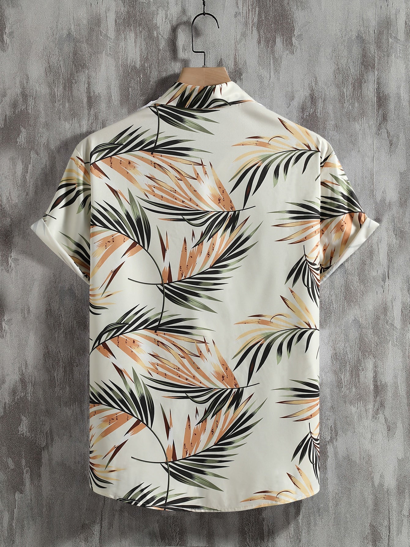 Manfinity RSRT Men Tropical Print One Pocket Front Shirt Without Tee