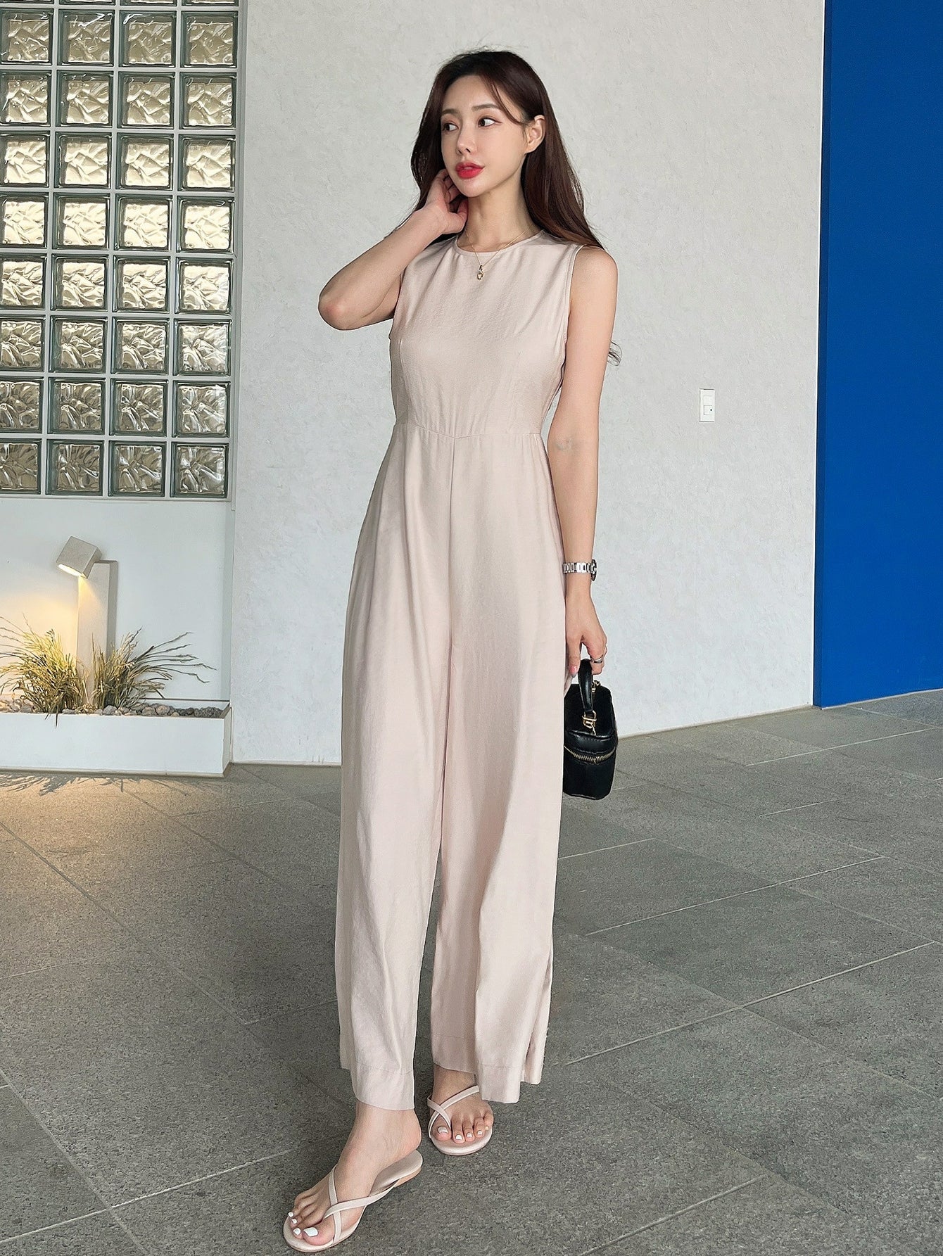 DAZY Solid Wide Leg Jumpsuit