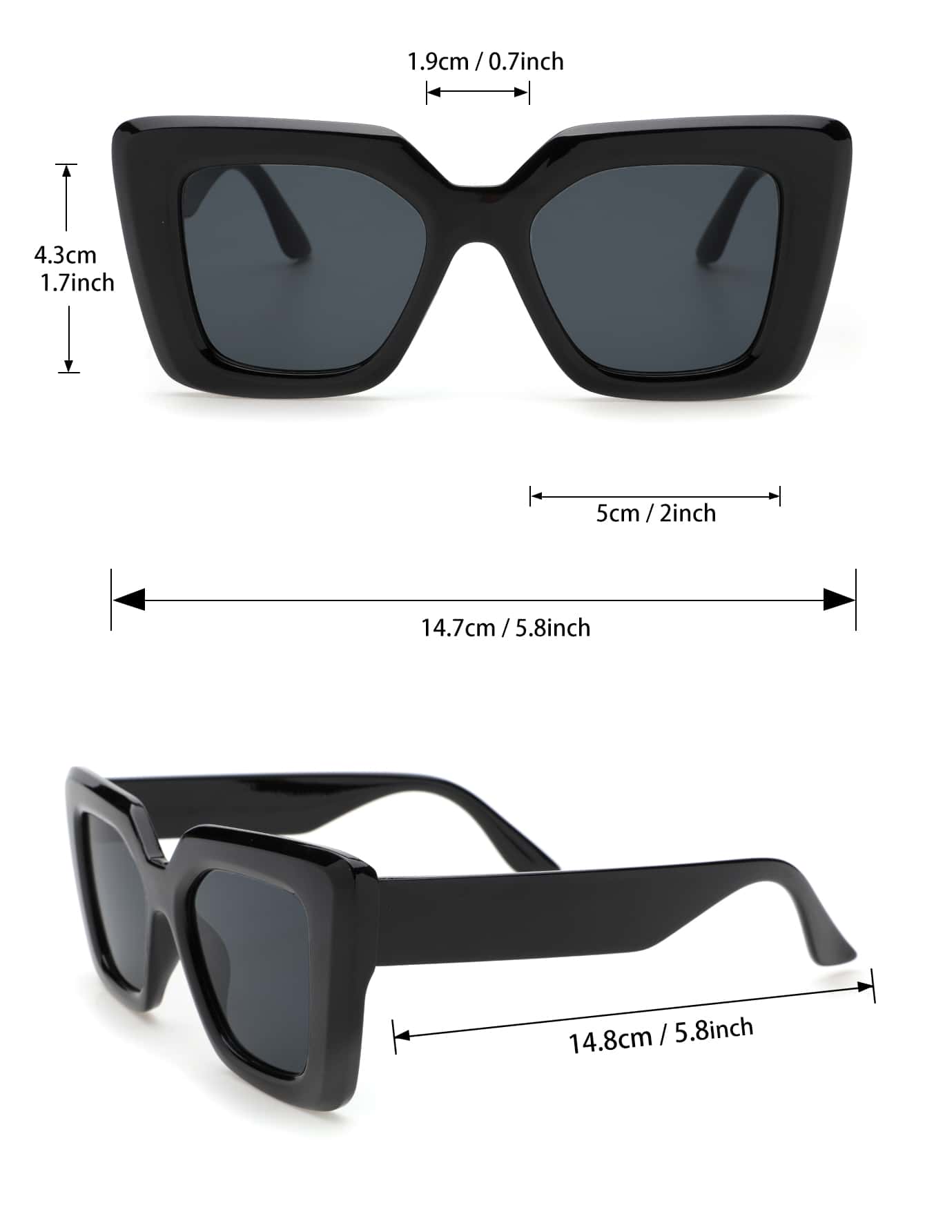 Geometric Frame Sunglasses Big Sunglasses Summer Beach Accessories