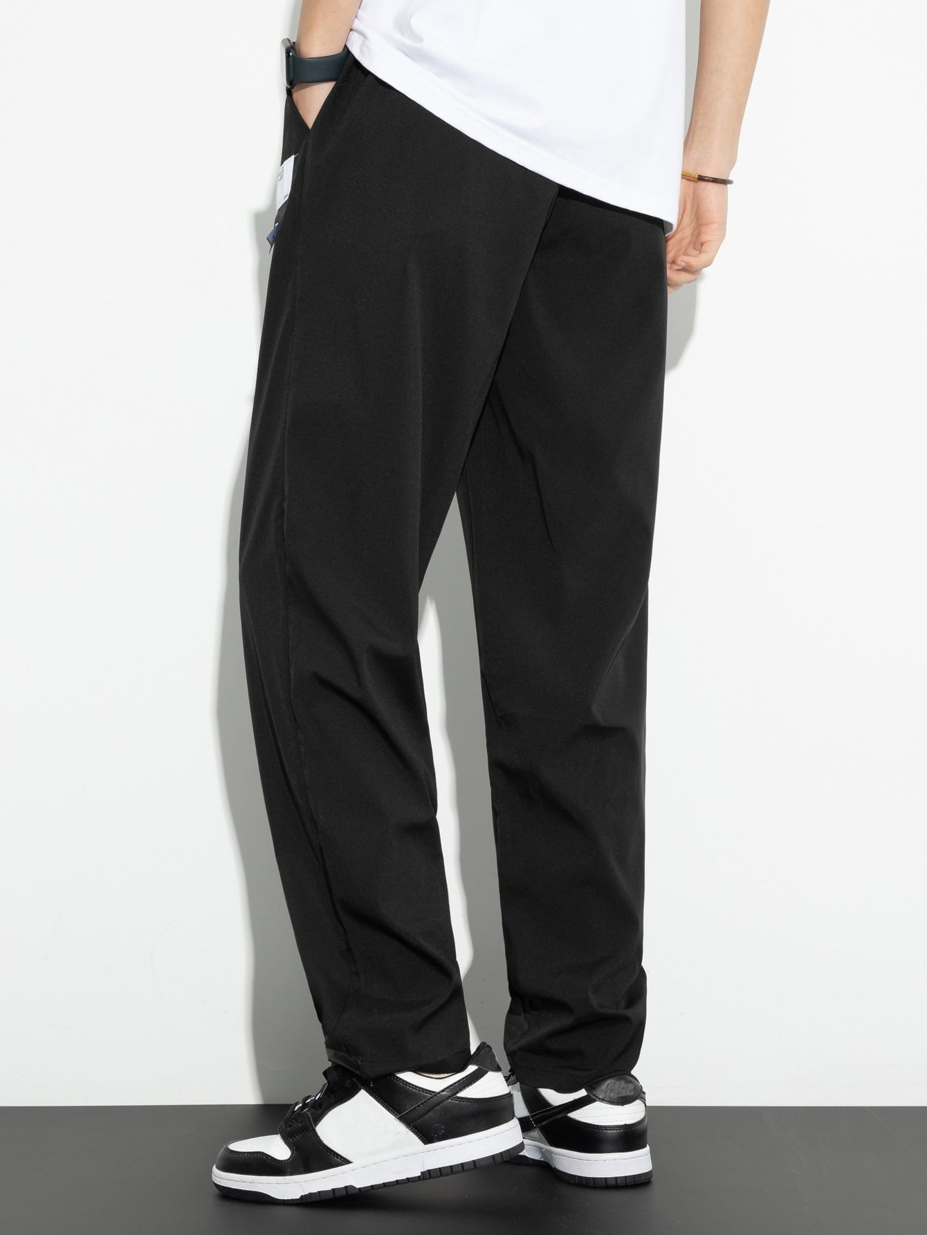 Manfinity Hypemode Men Letter Patched Detail Drawstring Waist Pants