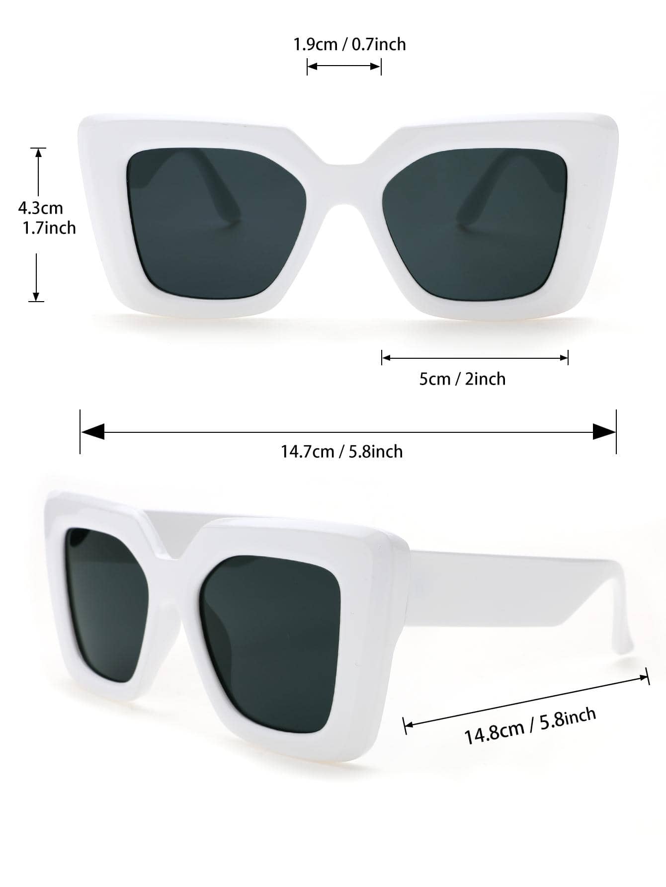 Geometric Frame Sunglasses Big Sunglasses Summer Beach Accessories