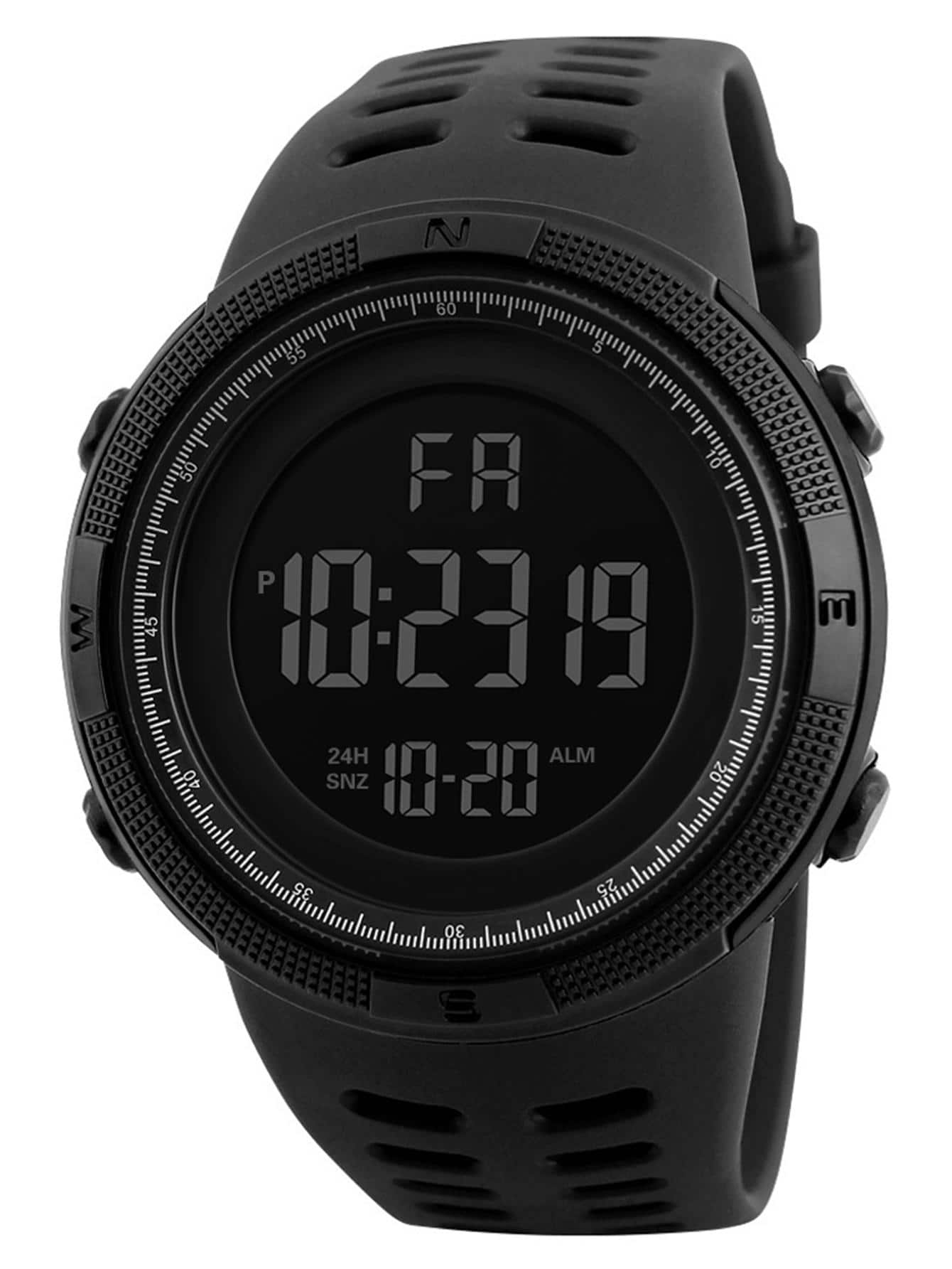 Men's Outdoor Multifunctional Electronic Sports Watch With Big Screen Display, Fashion Accessory