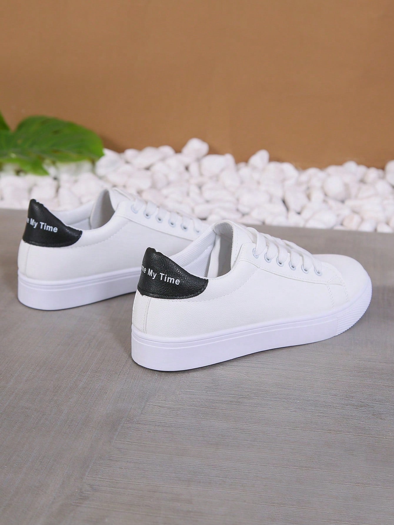 Sporty Sneakers For Women, Letter Graphic Lace-up Front Skate Shoes