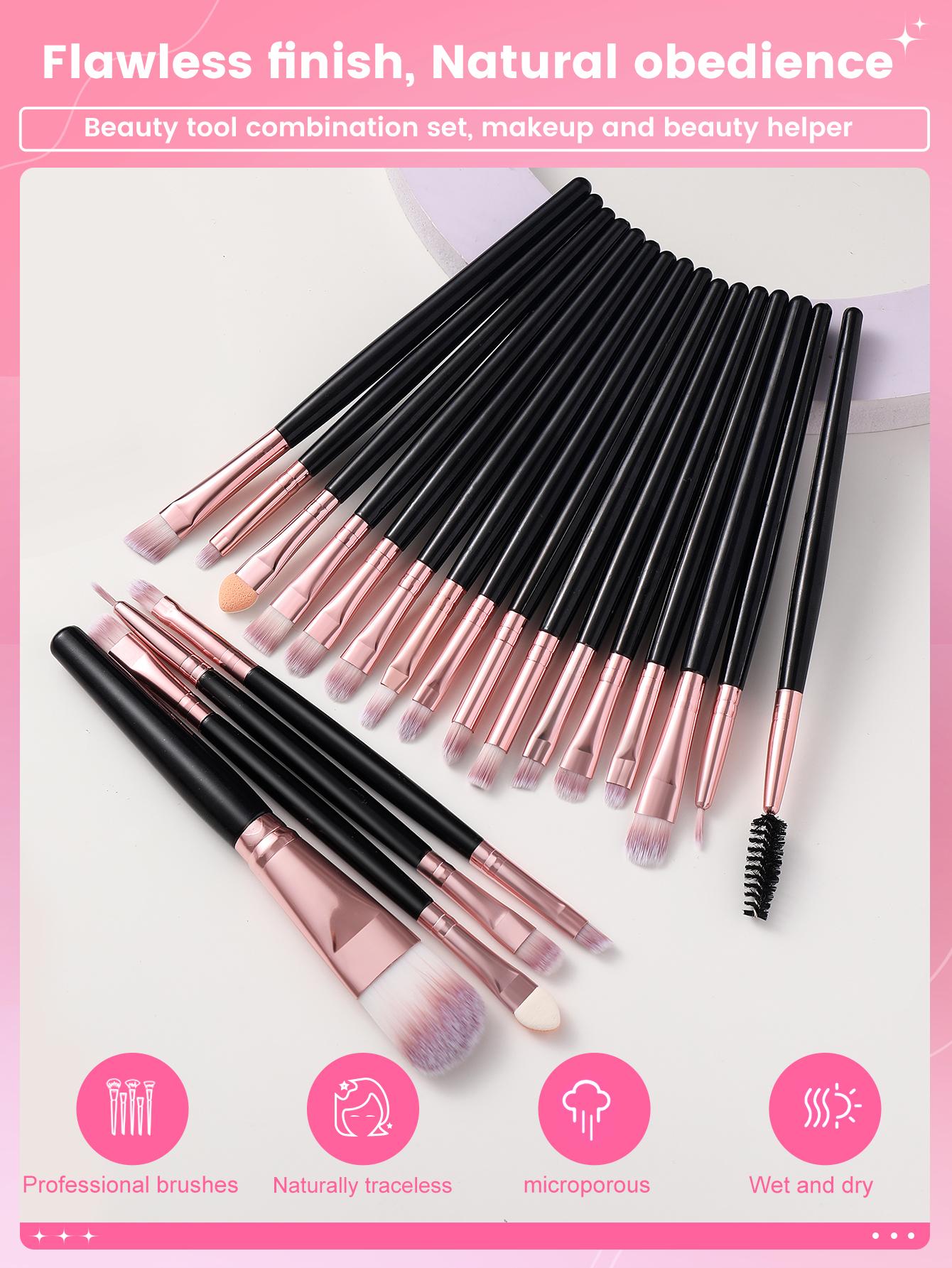 20Pcs Makeup Brush Sets Premium Synthetic Hair Eyeshadow Blending Brush Sets Cosmetics Tools Makeup Brushes Makeup Brushes Set Black Friday