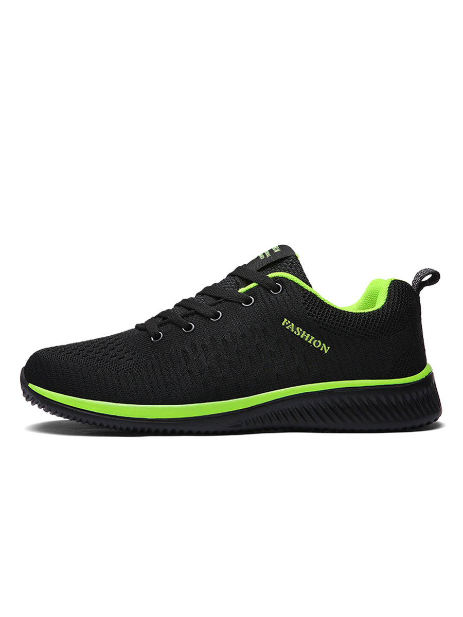 Autumn Breathable Men's Knit Mesh Sneakers Fashion Sports Casual Lightweight Running Shoes