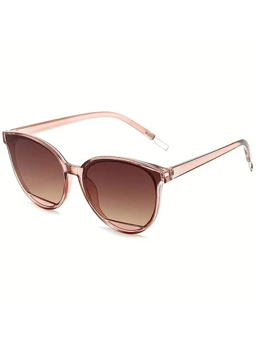 Fashionable Ladies' & Men's Sunglasses With Gradient Lenses For Casual Outfit, Hollow Out Design Earrings Glasses