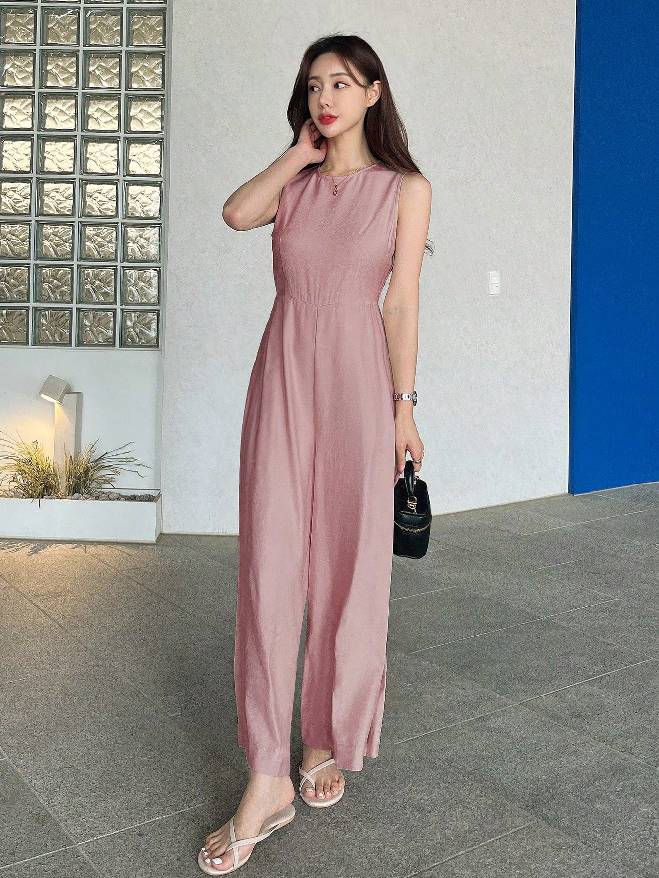 DAZY Solid Wide Leg Jumpsuit