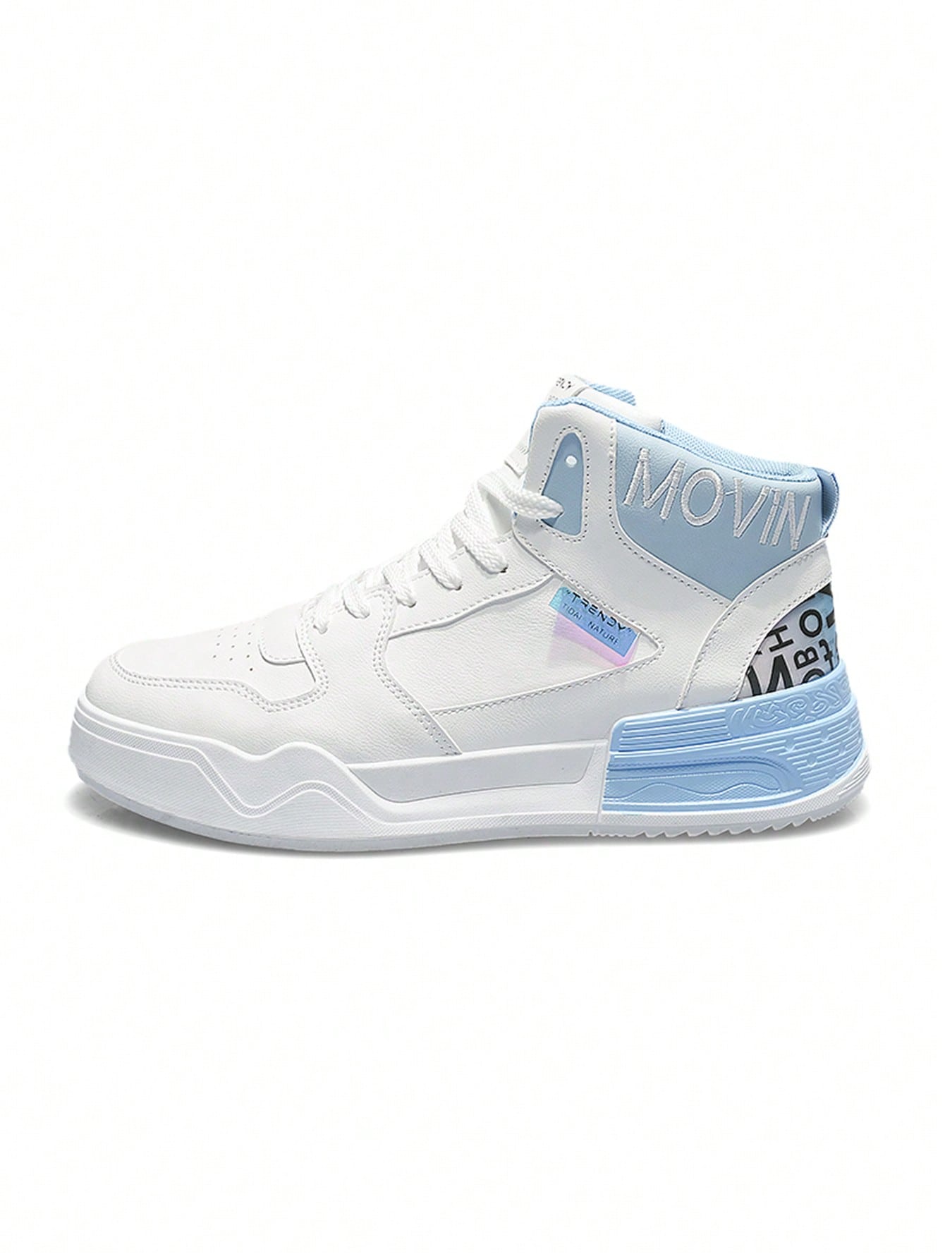 High-top Letter Embroidered Men's Sneakers