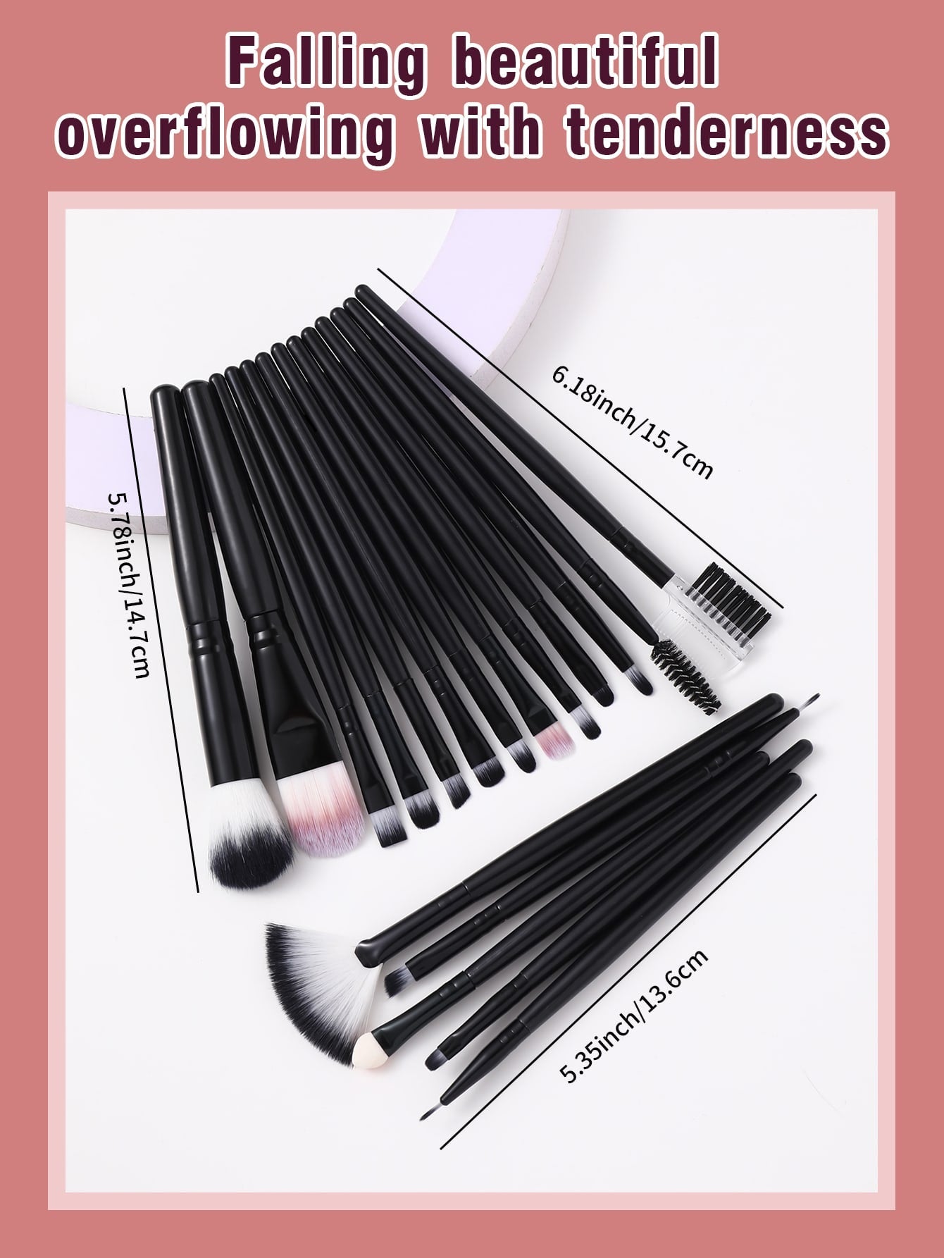 18Pcs Makeup Brush Set & 3Pcs Makeup Puff Set Soft Triangle Powder Mineral Puff For Face Makeup Cosmetic Brush Set Black Friday