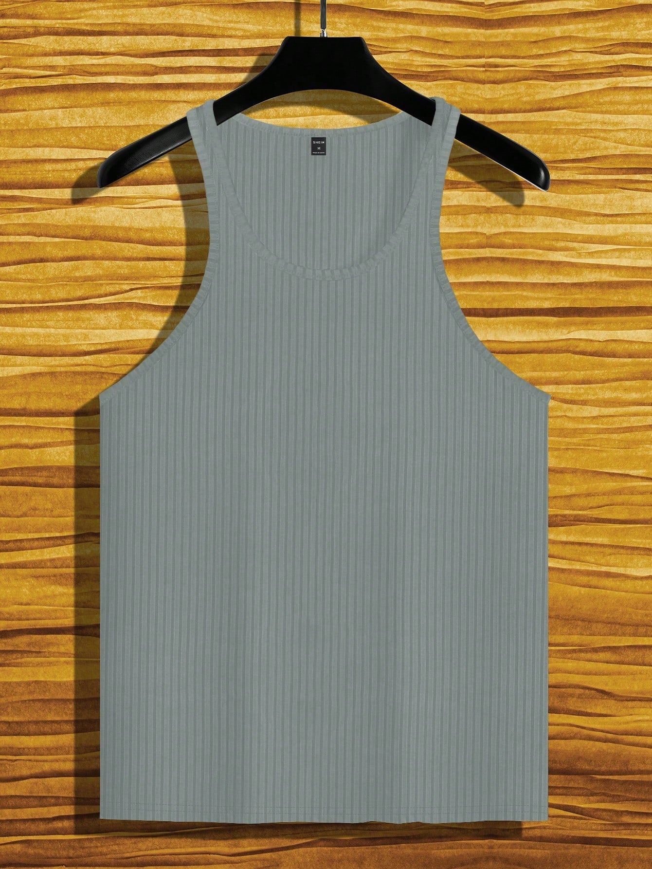 Manfinity Men Solid Ribbed Knit Tank Top