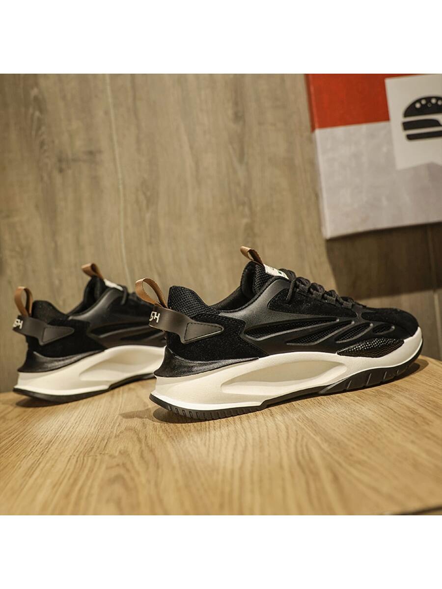 Men's Comfortable Anti-wear Shock Absorbing Front Tie Low Cut Sneakers