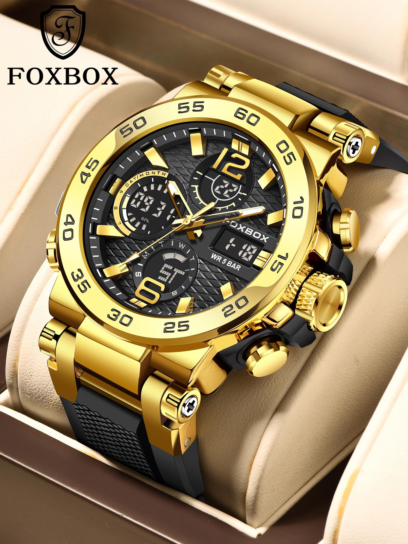 Fb0033 Fashion Round Dial Dual Display Men's Electronic Watch