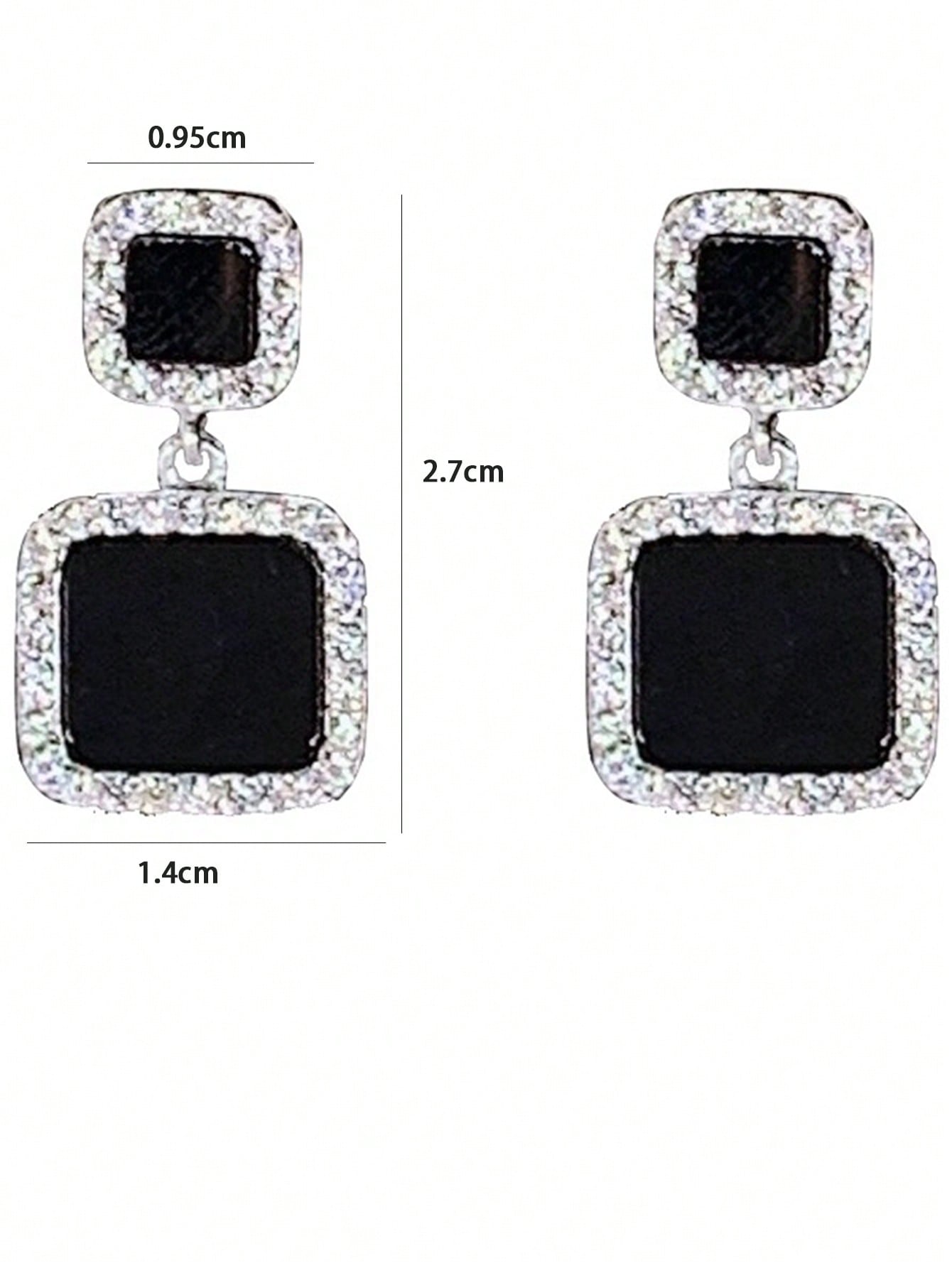 1 Pair Of Simple Diamond-Encrusted Snowflake Luxury Fashion Earrings, Suitable For Daily Holiday Wear