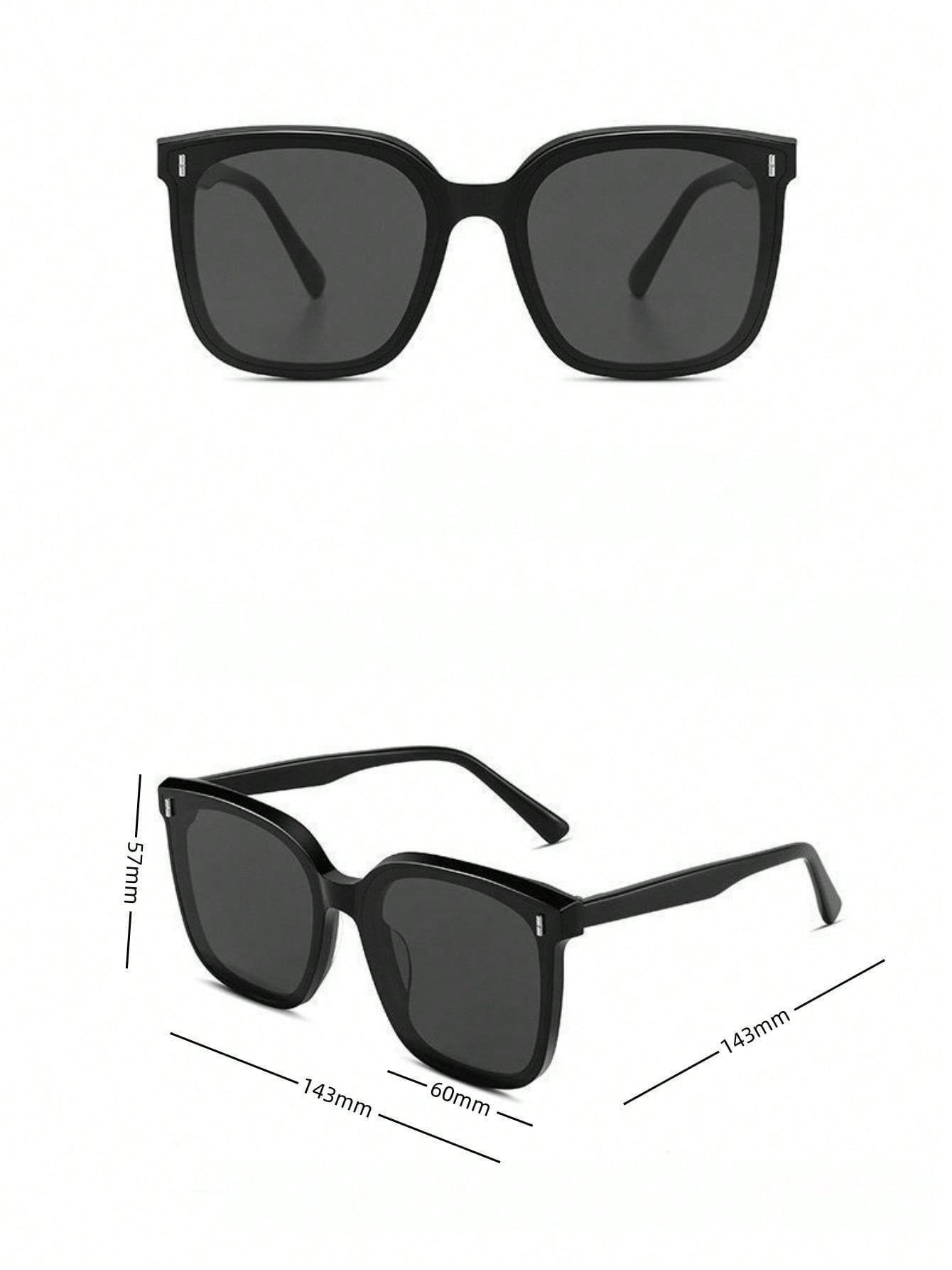 Korean Style Unisex Sunglasses, Trendy Ultraviolet-proof Sun Glasses For Big Face And Anti-uv