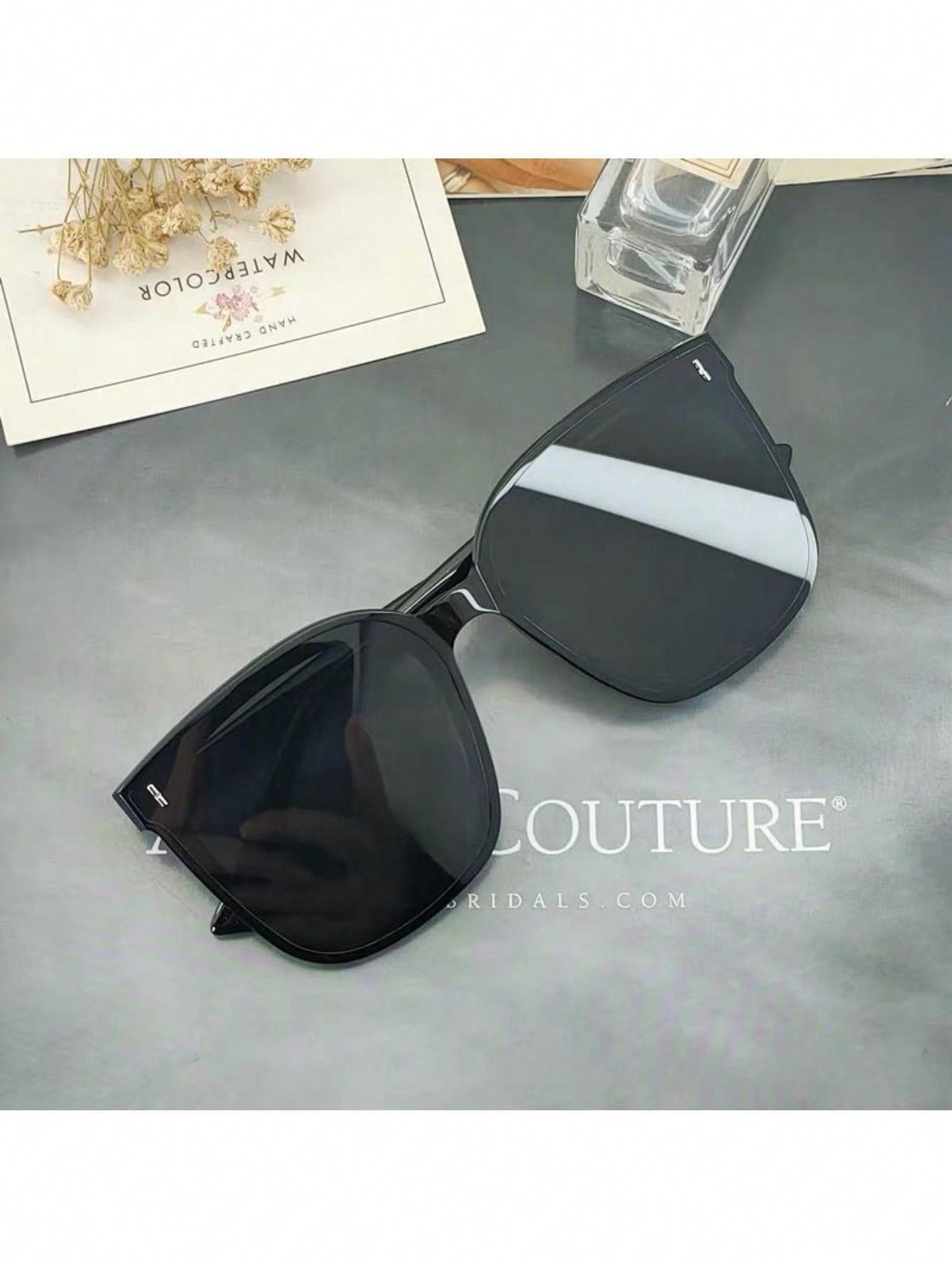 Korean Style Unisex Sunglasses, Trendy Ultraviolet-proof Sun Glasses For Big Face And Anti-uv