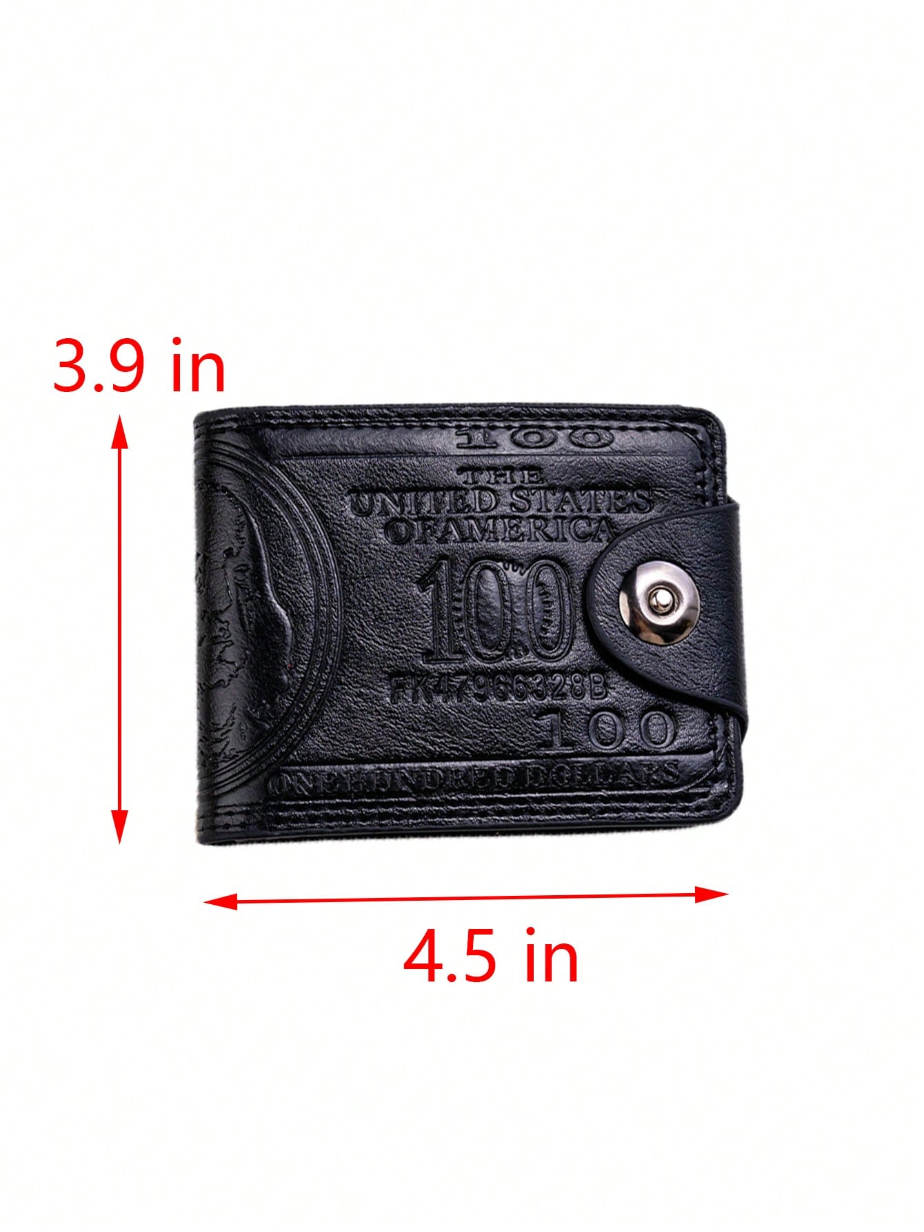 1pc Black Bifold Wallet, Fashion Vintage Dollar Pattern PU Leather Multi-card Credit Card Holder Wallet, Great Gift For Men