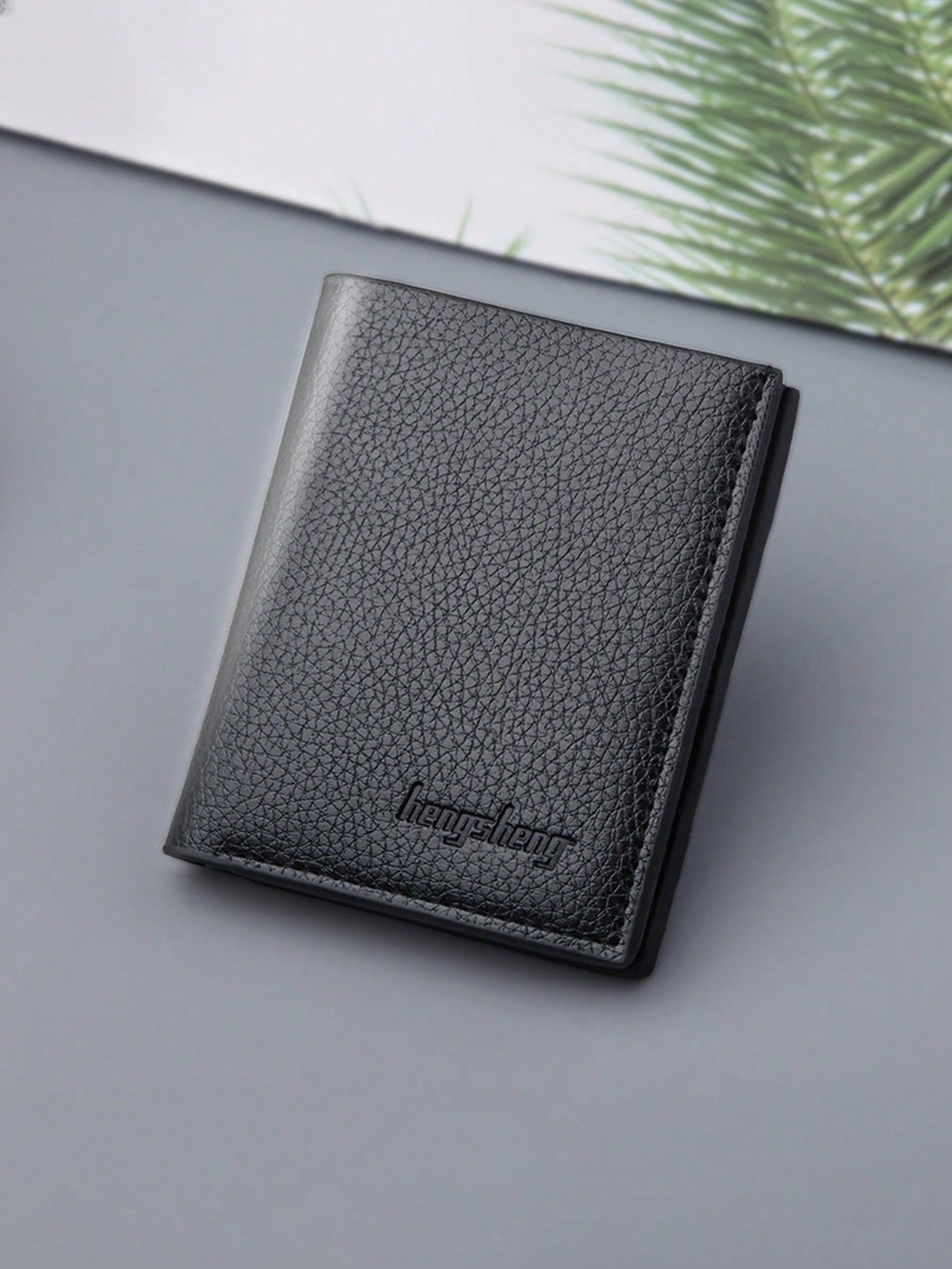 1pc Men's Multifunctional Slim 2 Fold Wallet With Pu Leather, Business & Casual Card Slots Short Purse For Daily Use