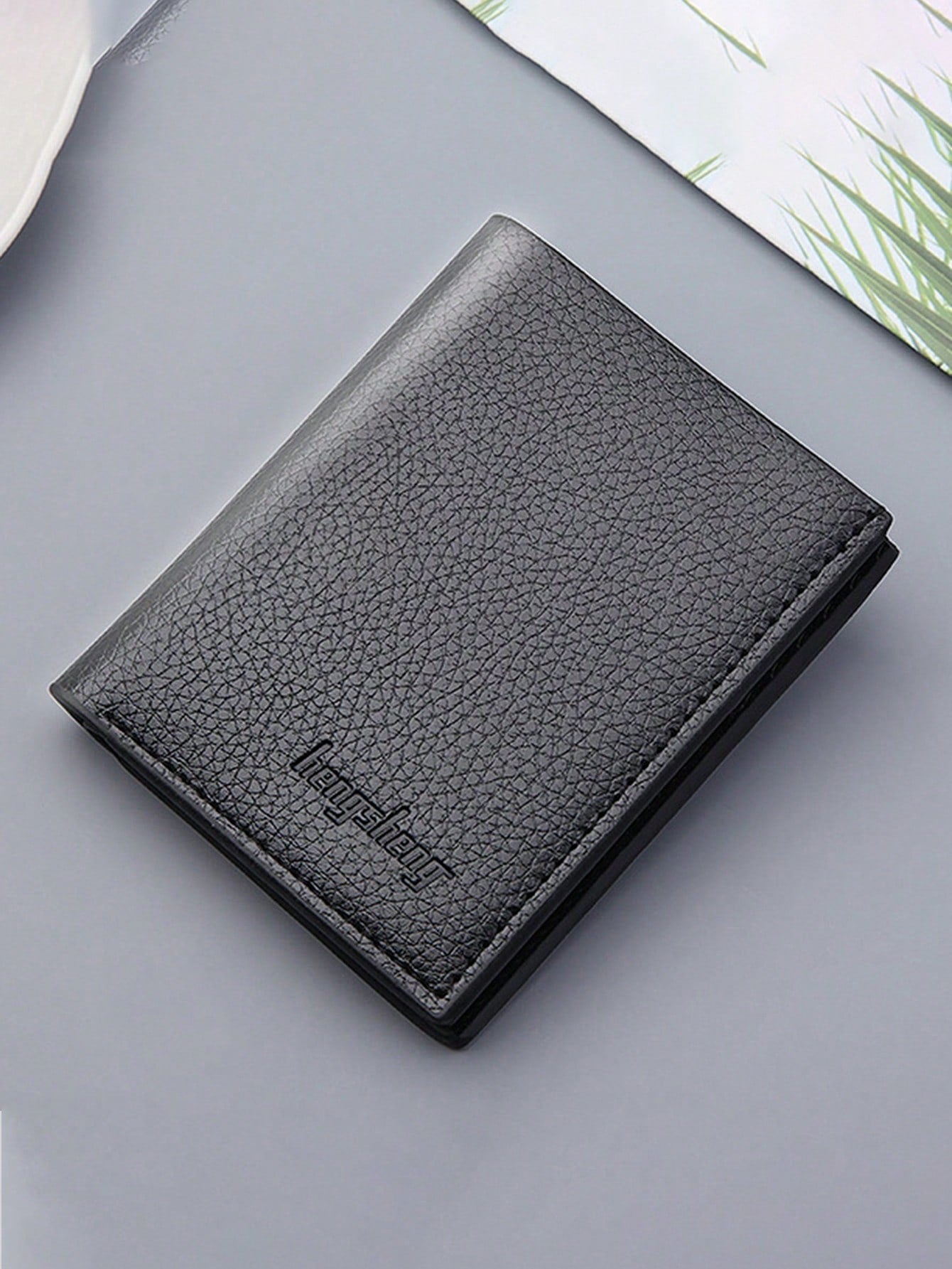 1pc Men's Multifunctional Slim 2 Fold Wallet With Pu Leather, Business & Casual Card Slots Short Purse For Daily Use