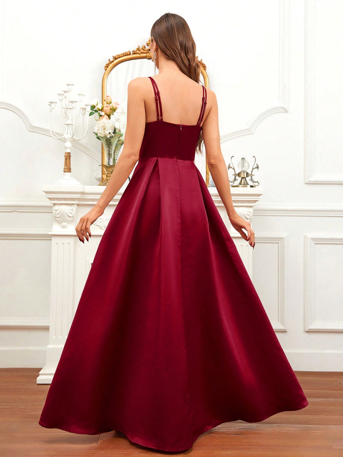 Belle Split Thigh Bustier Cami Bridesmaid Dress