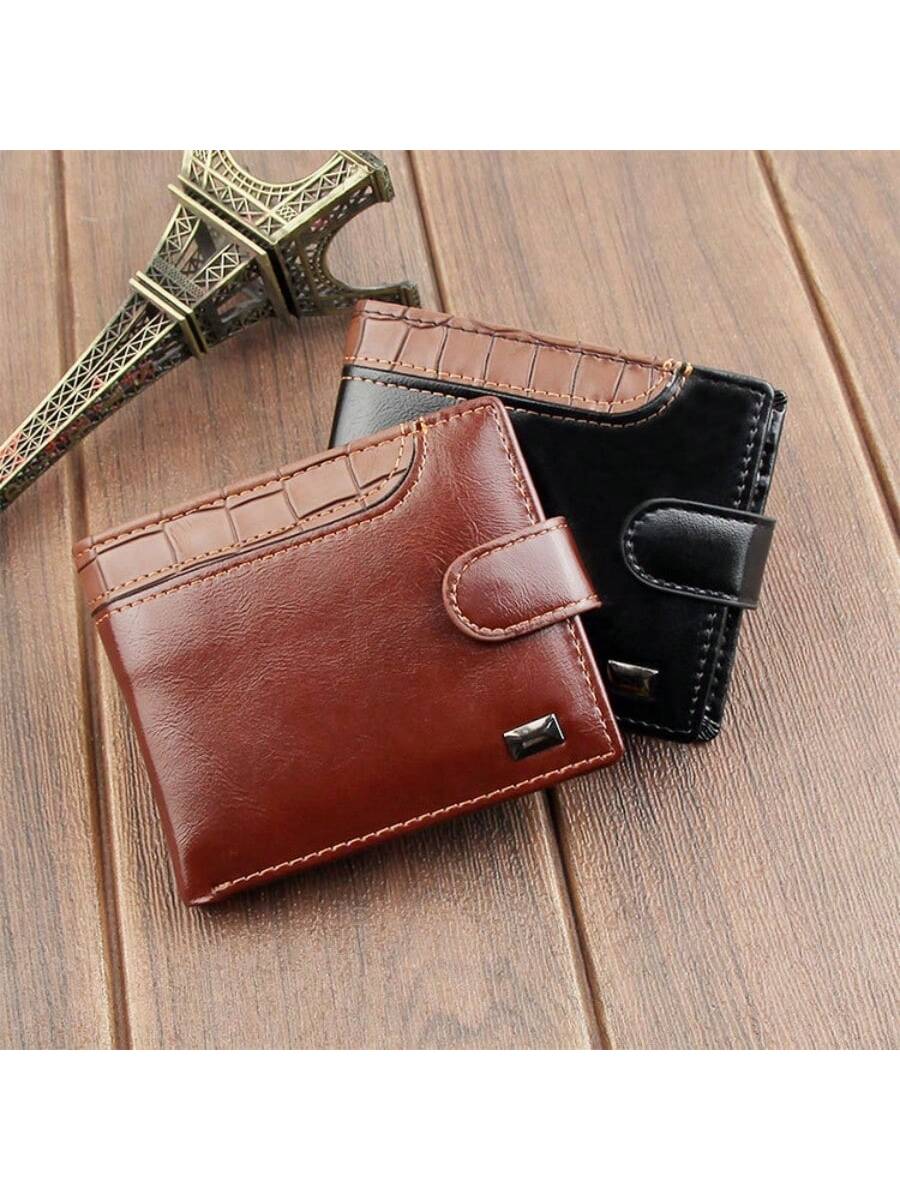 Short Multi-functional Buckle Design Fashionable Wallet For Business, High-end