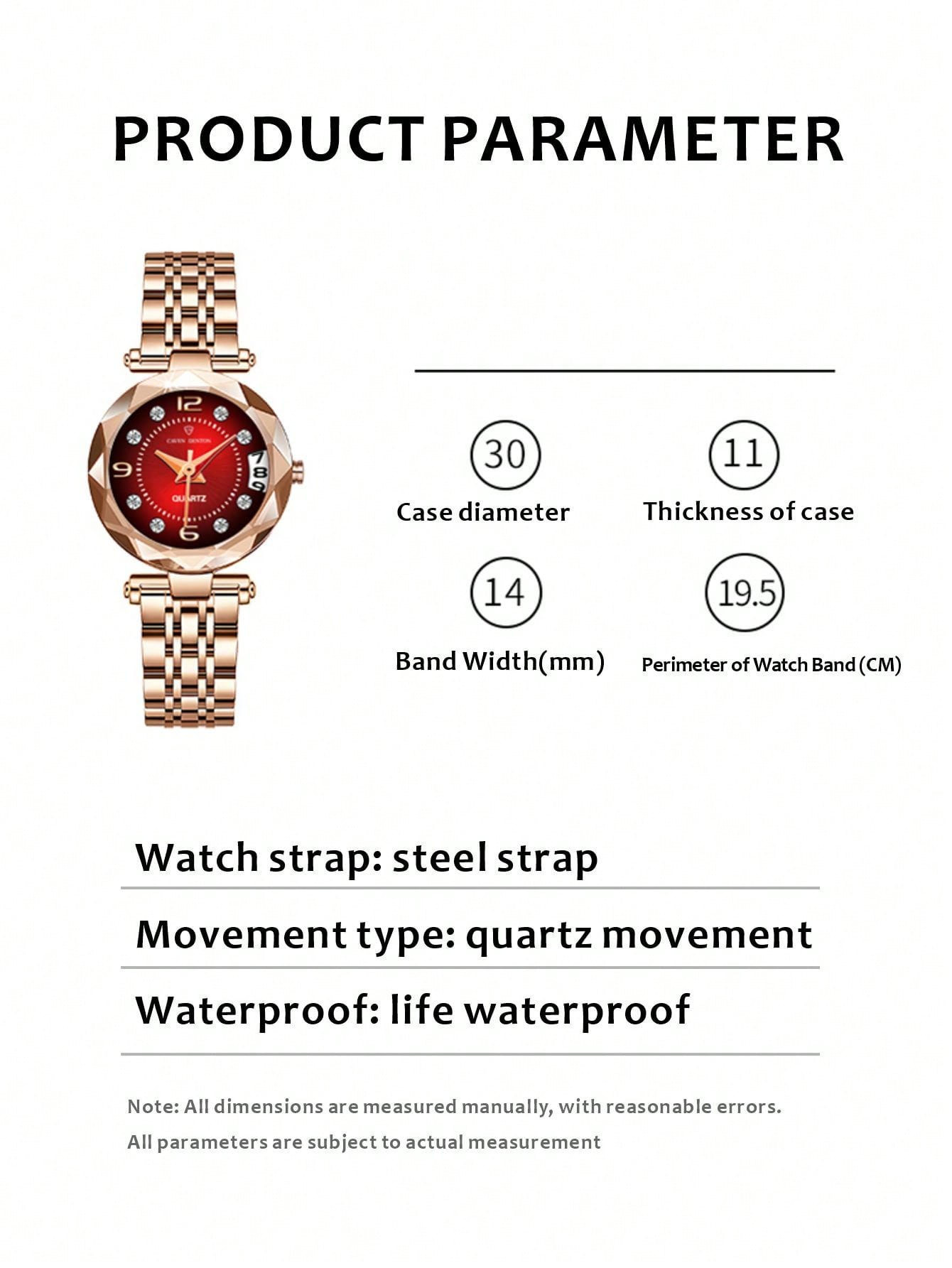 Popular Women'S Watch Niche Fashion Calendar Steel Strap Watch Women'S Waterproof High-Grade Quartz Watch