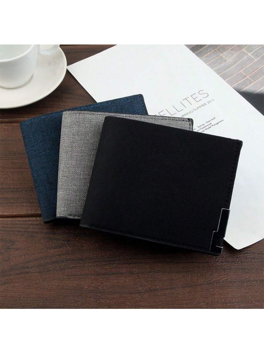 Men's Wallet New Short Multifunctional Large-capacity Purse For Students, Korean Style Casual Wallet Card Holder