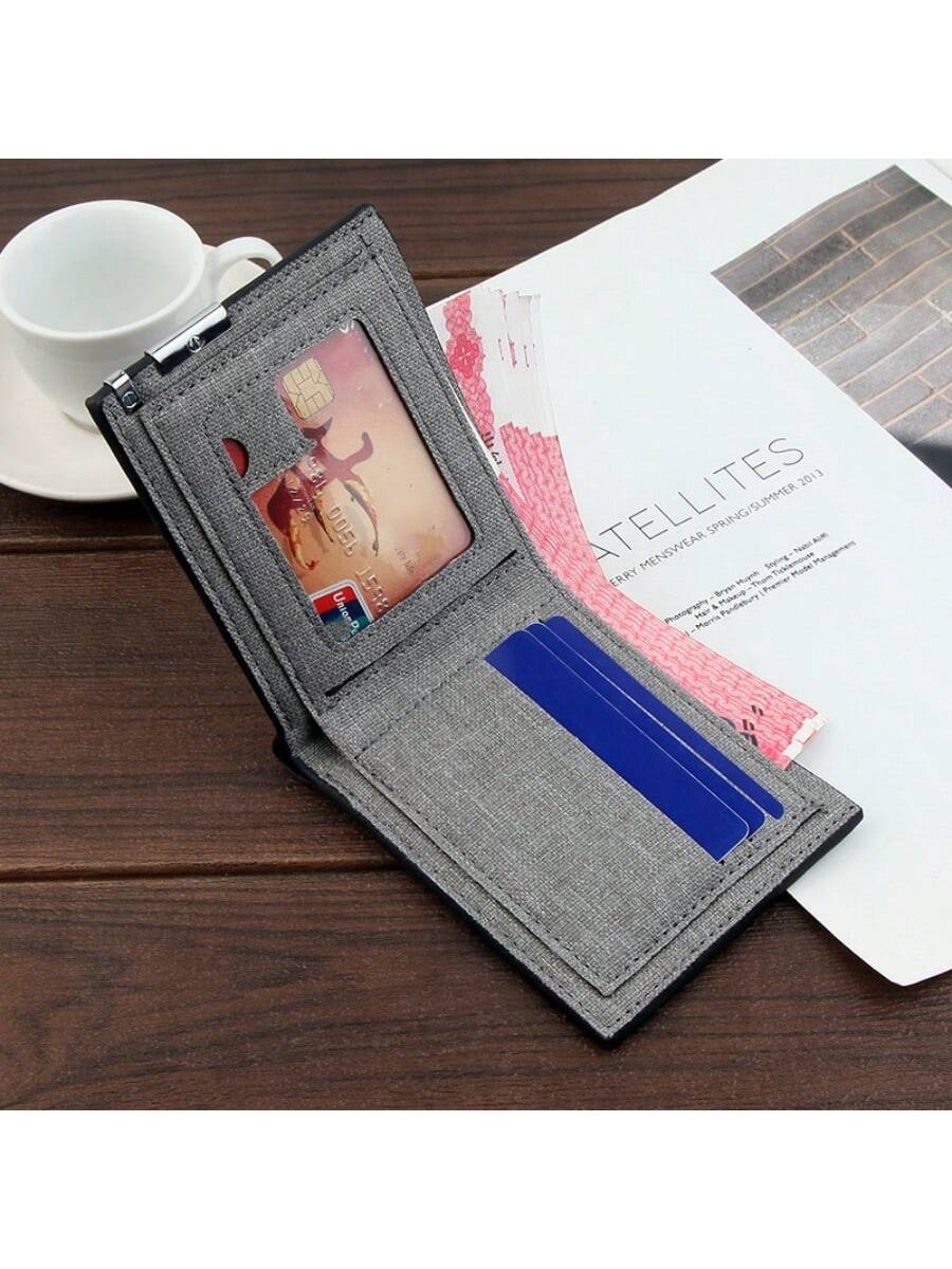 Men's Wallet New Short Multifunctional Large-capacity Purse For Students, Korean Style Casual Wallet Card Holder