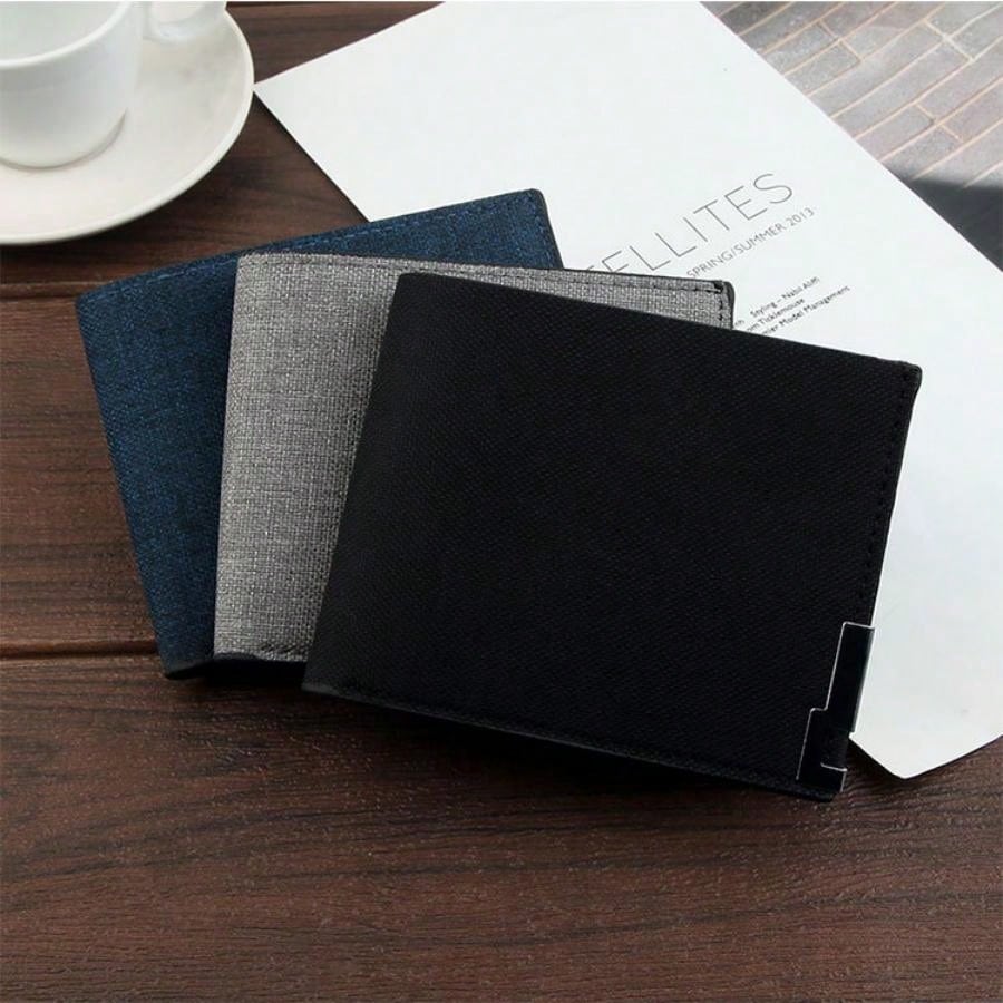 Men's Wallet New Short Multifunctional Large-capacity Purse For Students, Korean Style Casual Wallet Card Holder