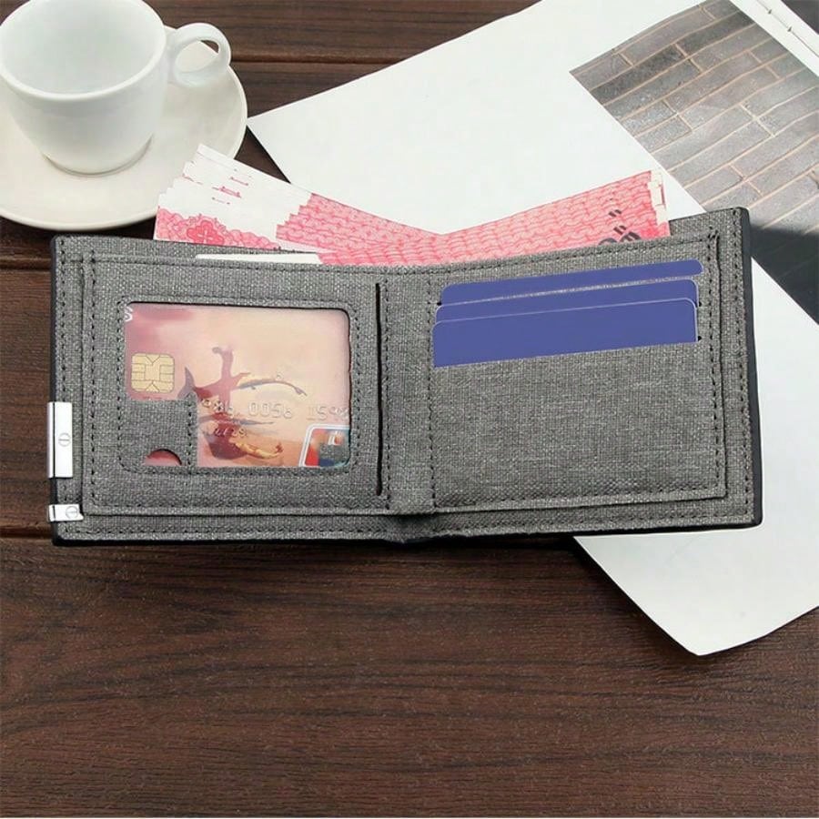 Men's Wallet New Short Multifunctional Large-capacity Purse For Students, Korean Style Casual Wallet Card Holder