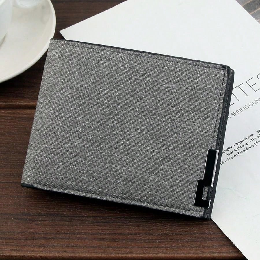 Men's Wallet New Short Multifunctional Large-capacity Purse For Students, Korean Style Casual Wallet Card Holder