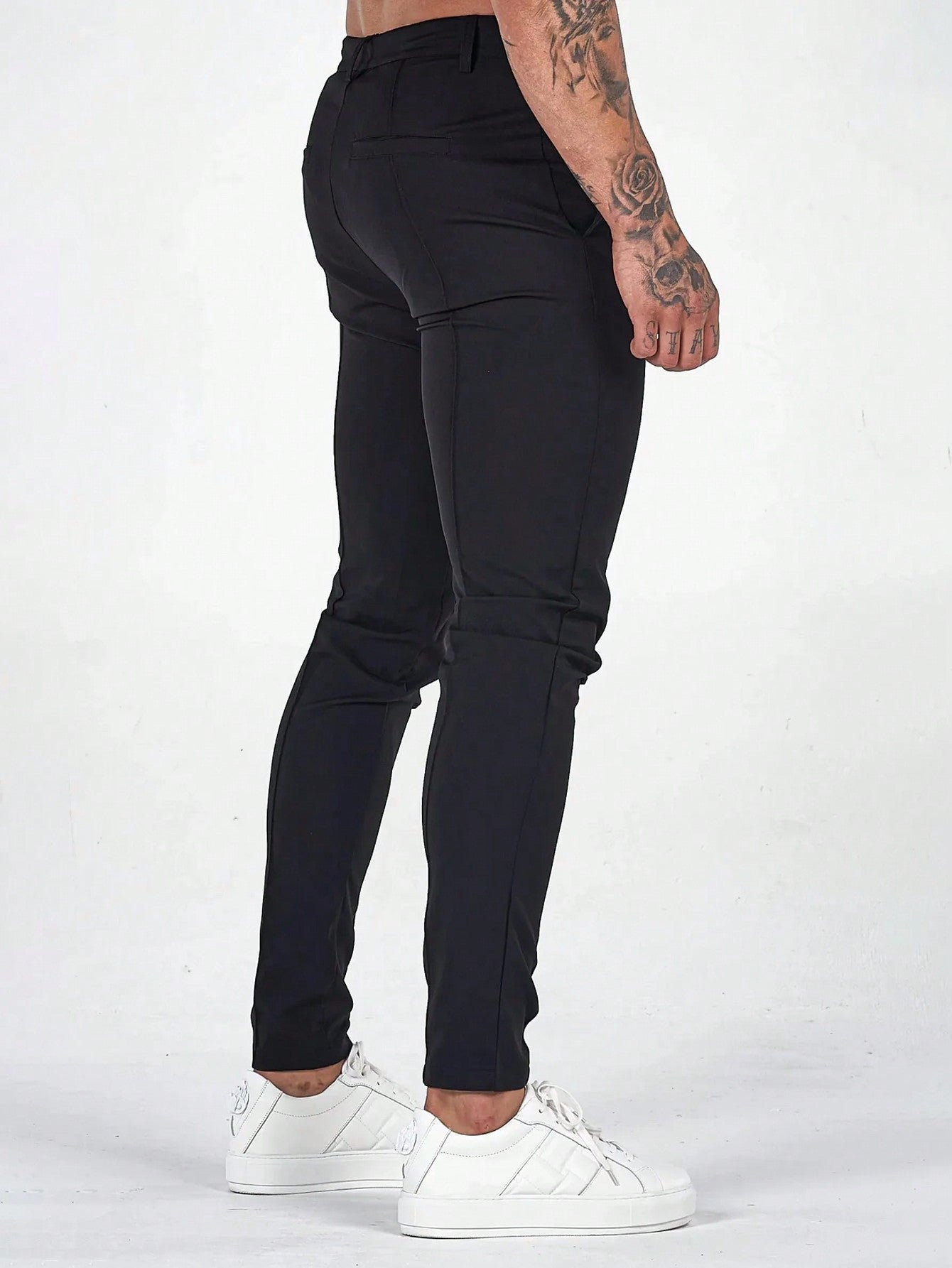 Men Solid Slant Pocket Pants