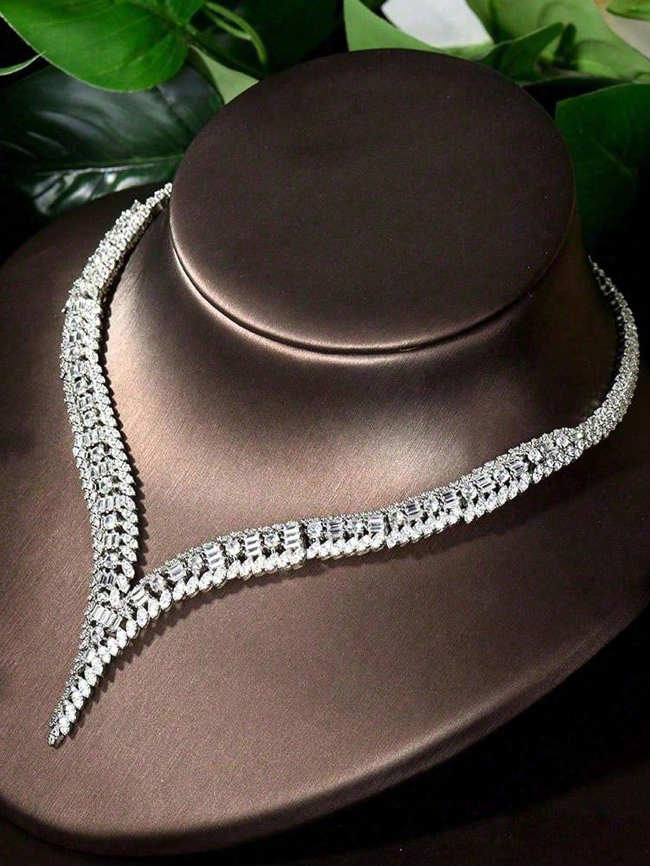 1 Set Super Quality Women Bridal Wedding Jewelry Sets CZ Necklace Earring Set Dubai Nigeria Jewelry Formal