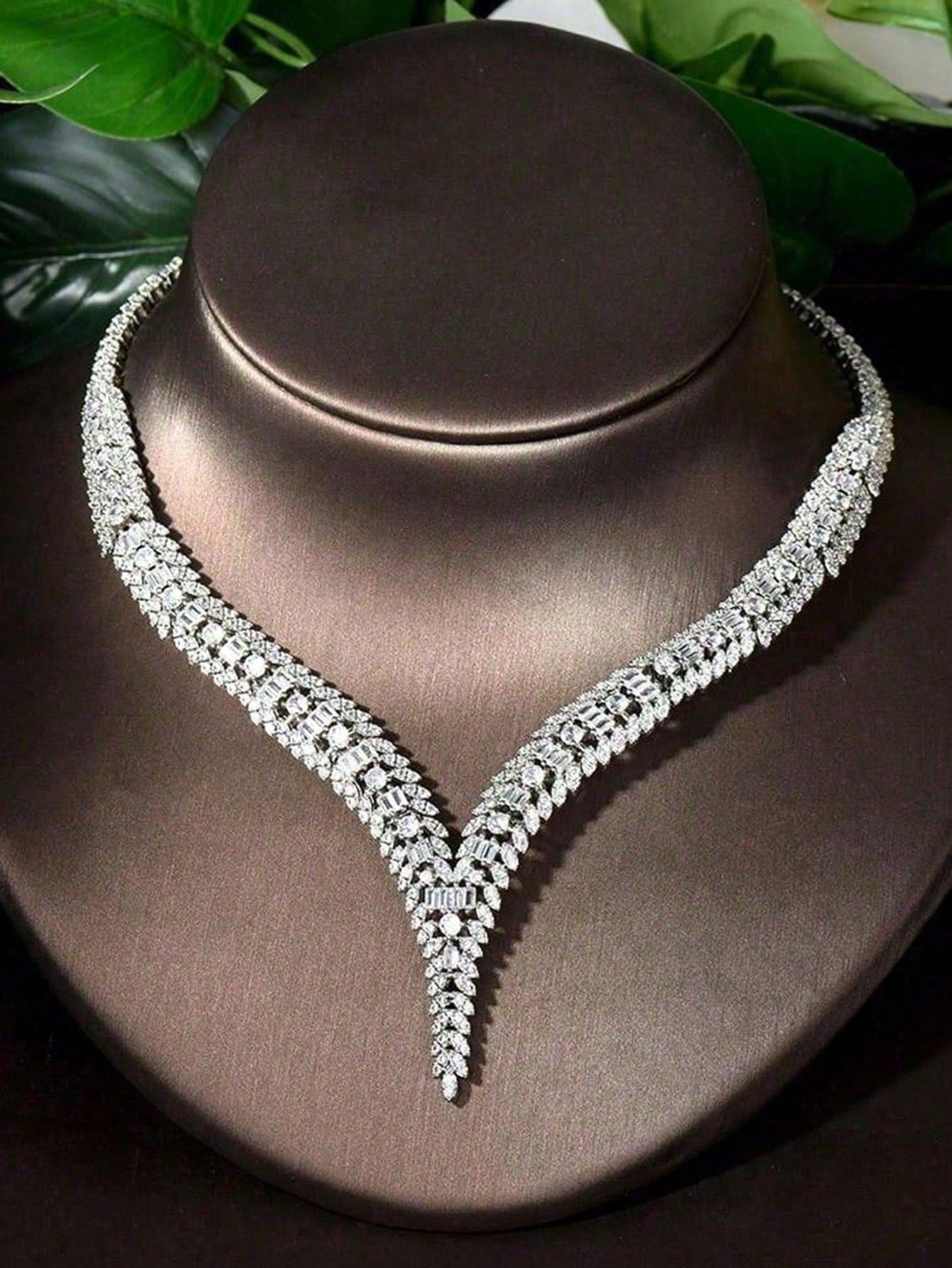 1 Set Super Quality Women Bridal Wedding Jewelry Sets CZ Necklace Earring Set Dubai Nigeria Jewelry Formal