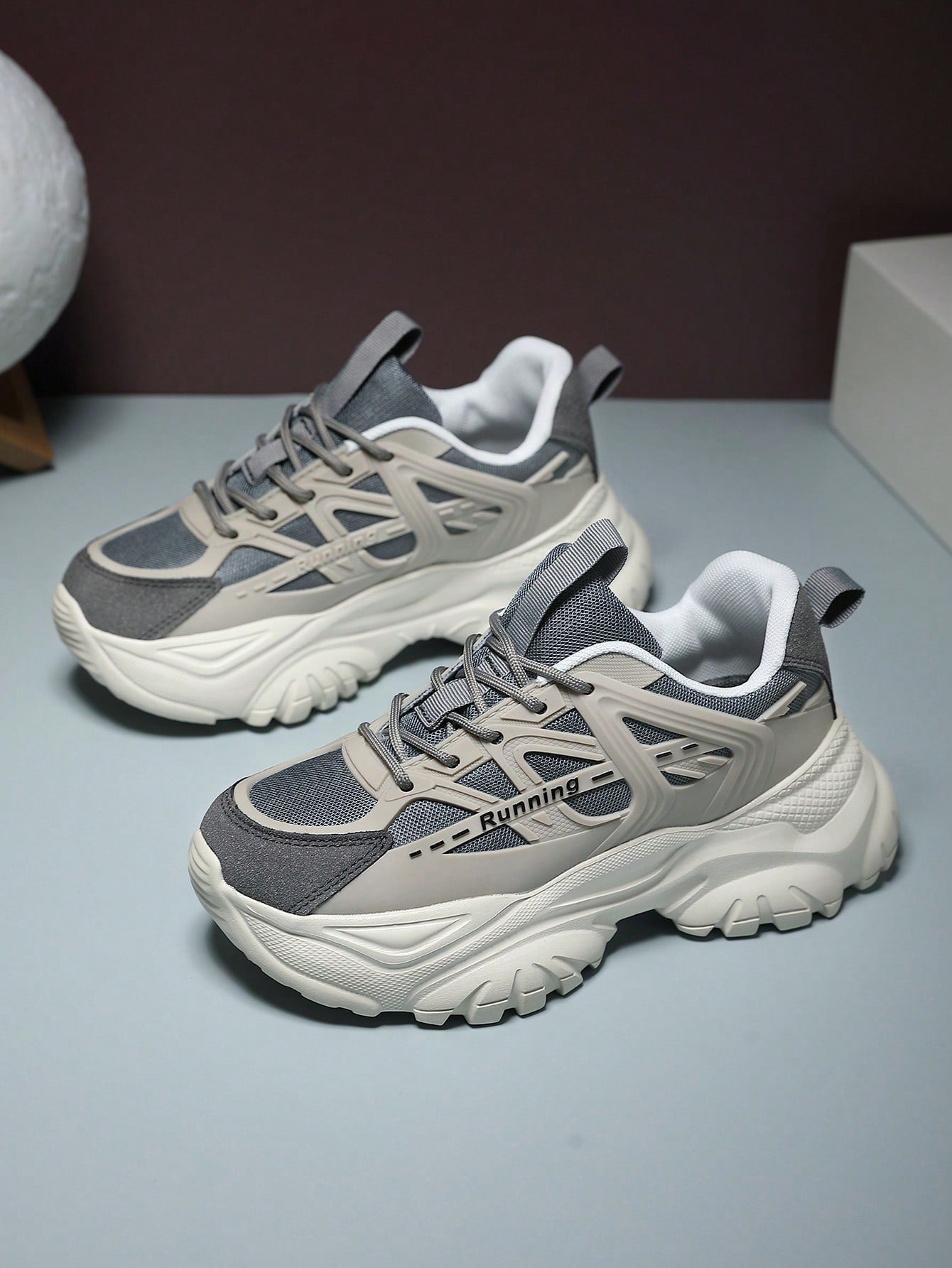 Women's Chunky Shoes 2023 Autumn New Personality Splicing Comfortable Shoes Popular Thick-soled Casual Sports Shoes