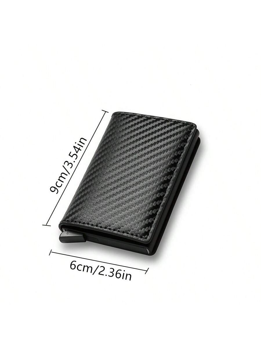 Minimalist Men's Ultra-thin Metal Wallet With Pop-up Credit Card Holder And Detachable Money Clip