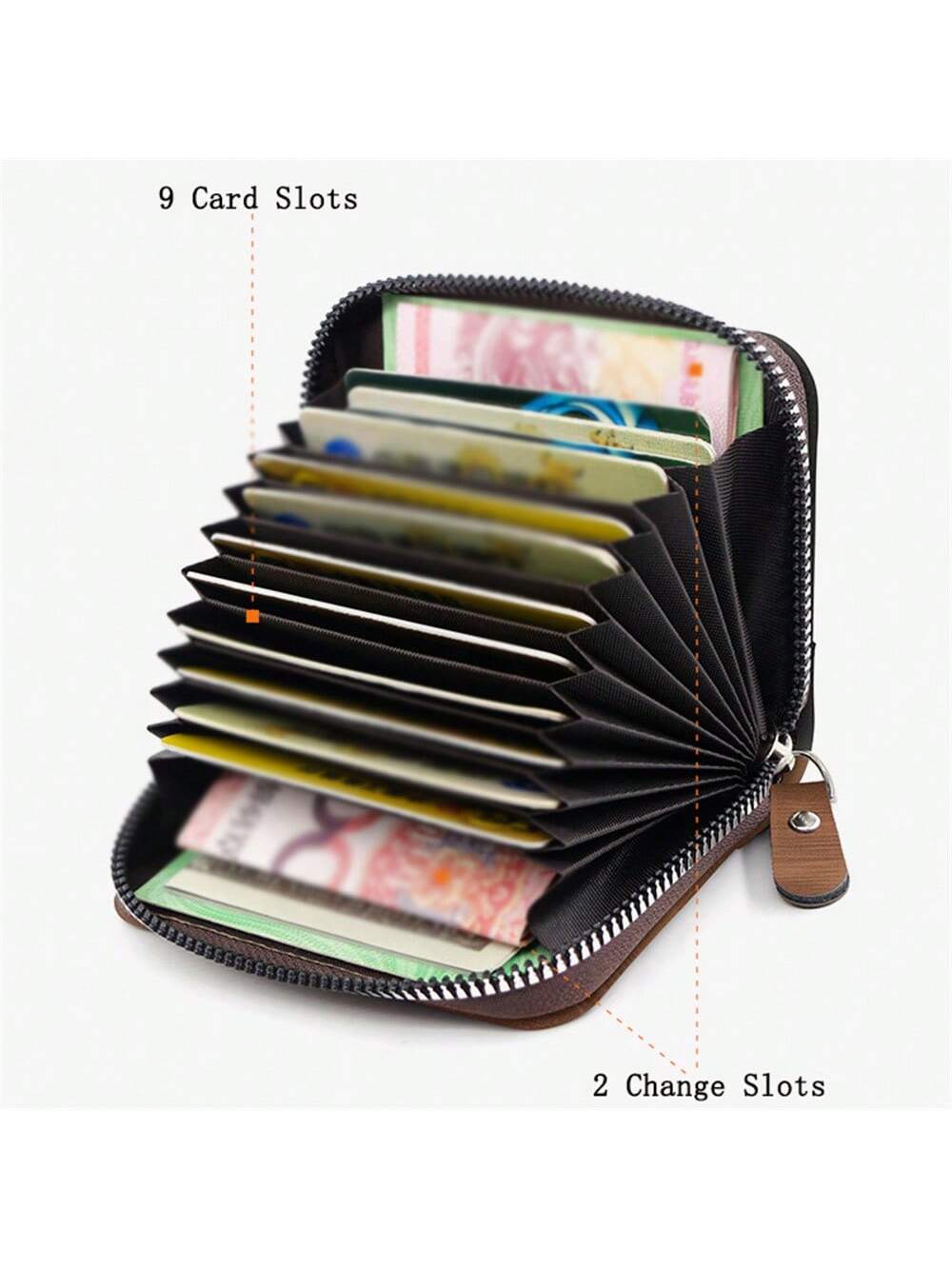 New Fashion Anti-theft Organ Wallet Card Holder Bag Men's Card  Clip Card Bag Multifunctional Zipper Small Wallet Driver's License Bag Men's Short Wallet Credit Card Holder Money Clips Bag ID Card Holder Multi Purse Card Case Men's Wallet