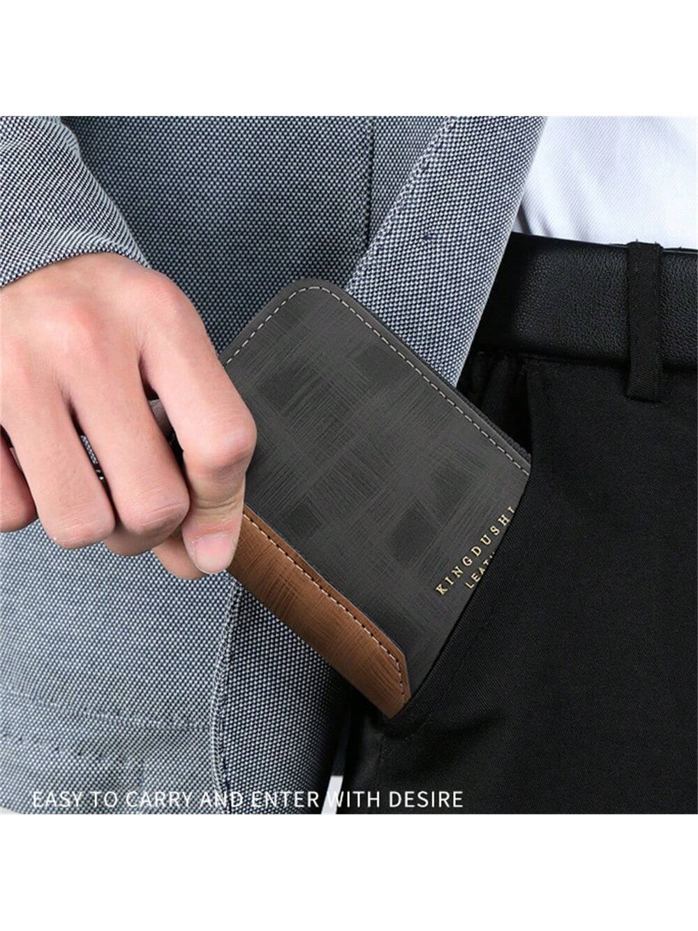 New Fashion Anti-theft Organ Wallet Card Holder Bag Men's Card  Clip Card Bag Multifunctional Zipper Small Wallet Driver's License Bag Men's Short Wallet Credit Card Holder Money Clips Bag ID Card Holder Multi Purse Card Case Men's Wallet