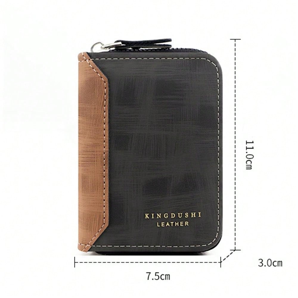 New Fashion Anti-theft Organ Wallet Card Holder Bag Men's Card  Clip Card Bag Multifunctional Zipper Small Wallet Driver's License Bag Men's Short Wallet Credit Card Holder Money Clips Bag ID Card Holder Multi Purse Card Case Men's Wallet