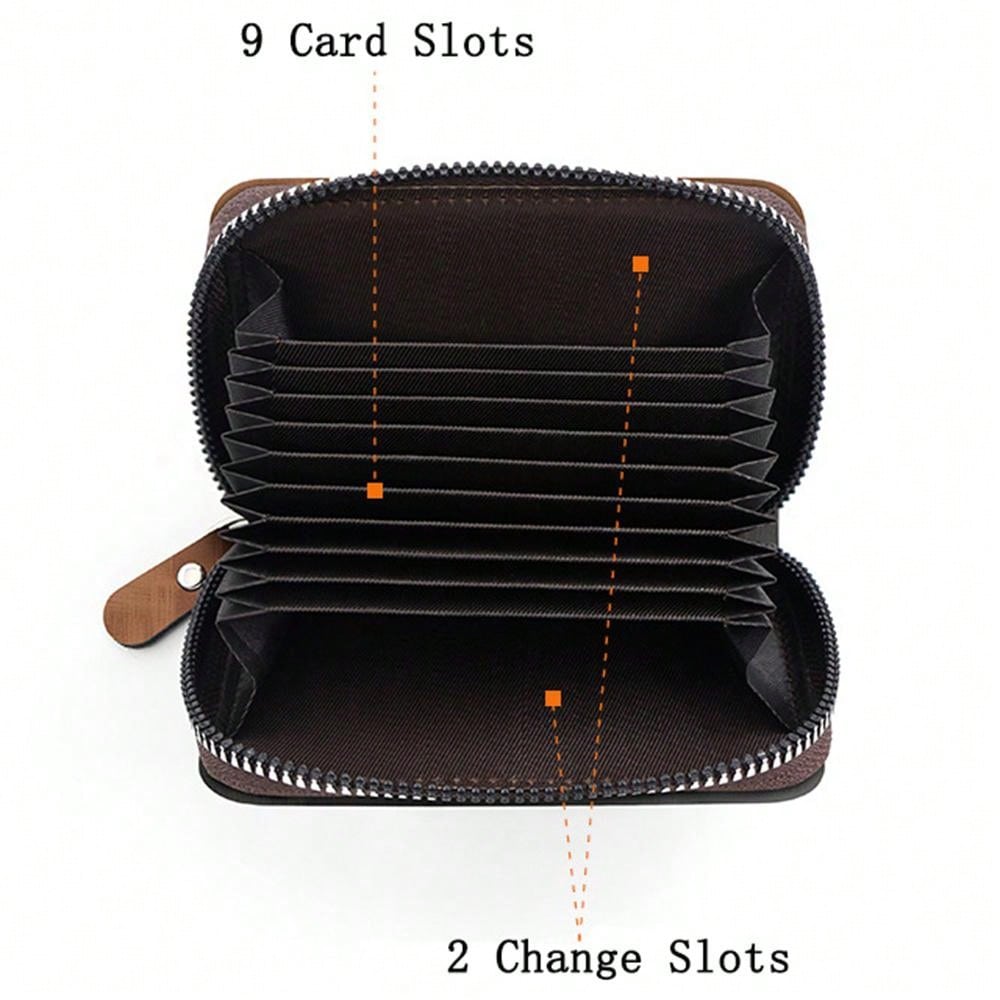 New Fashion Anti-theft Organ Wallet Card Holder Bag Men's Card  Clip Card Bag Multifunctional Zipper Small Wallet Driver's License Bag Men's Short Wallet Credit Card Holder Money Clips Bag ID Card Holder Multi Purse Card Case Men's Wallet