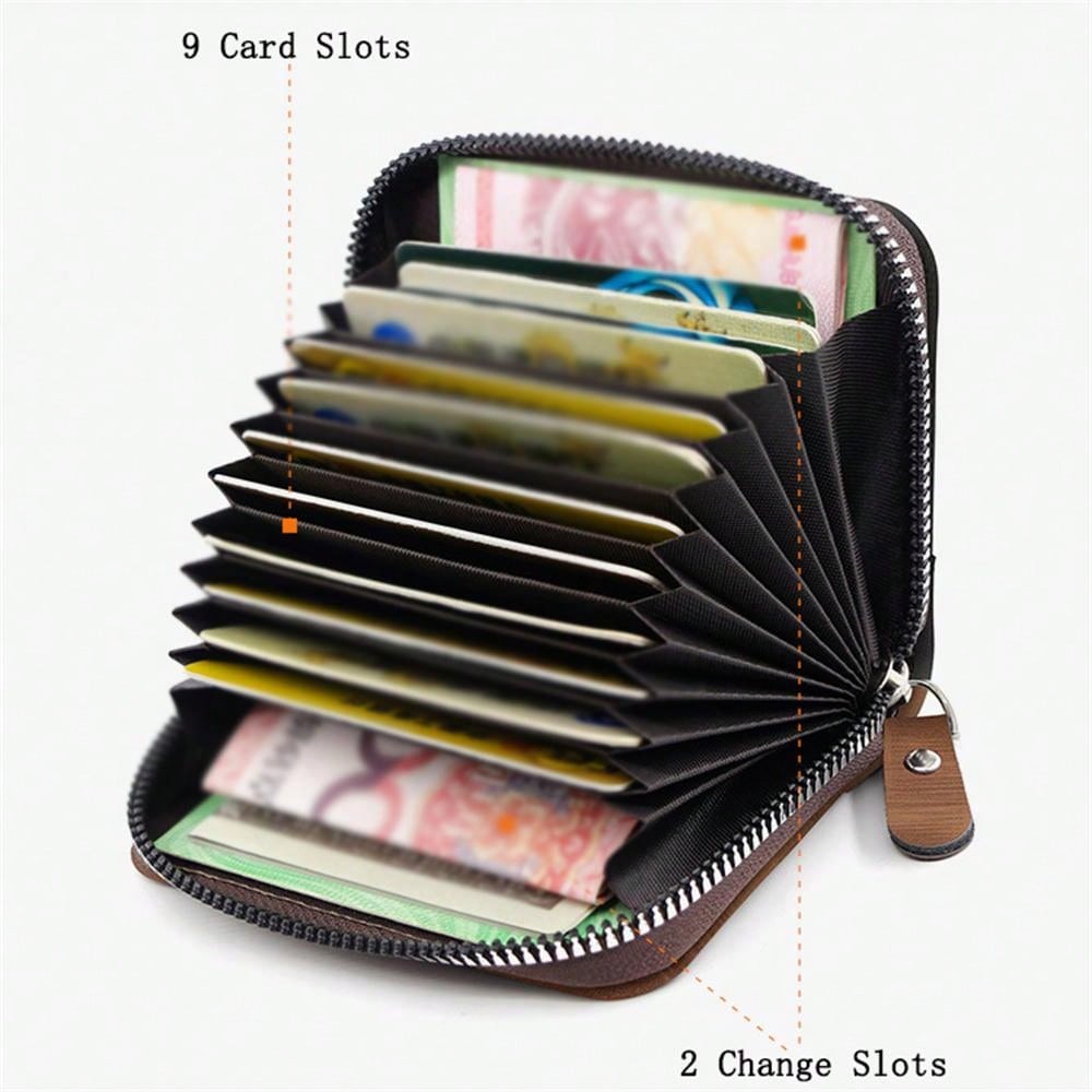 New Fashion Anti-theft Organ Wallet Card Holder Bag Men's Card  Clip Card Bag Multifunctional Zipper Small Wallet Driver's License Bag Men's Short Wallet Credit Card Holder Money Clips Bag ID Card Holder Multi Purse Card Case Men's Wallet