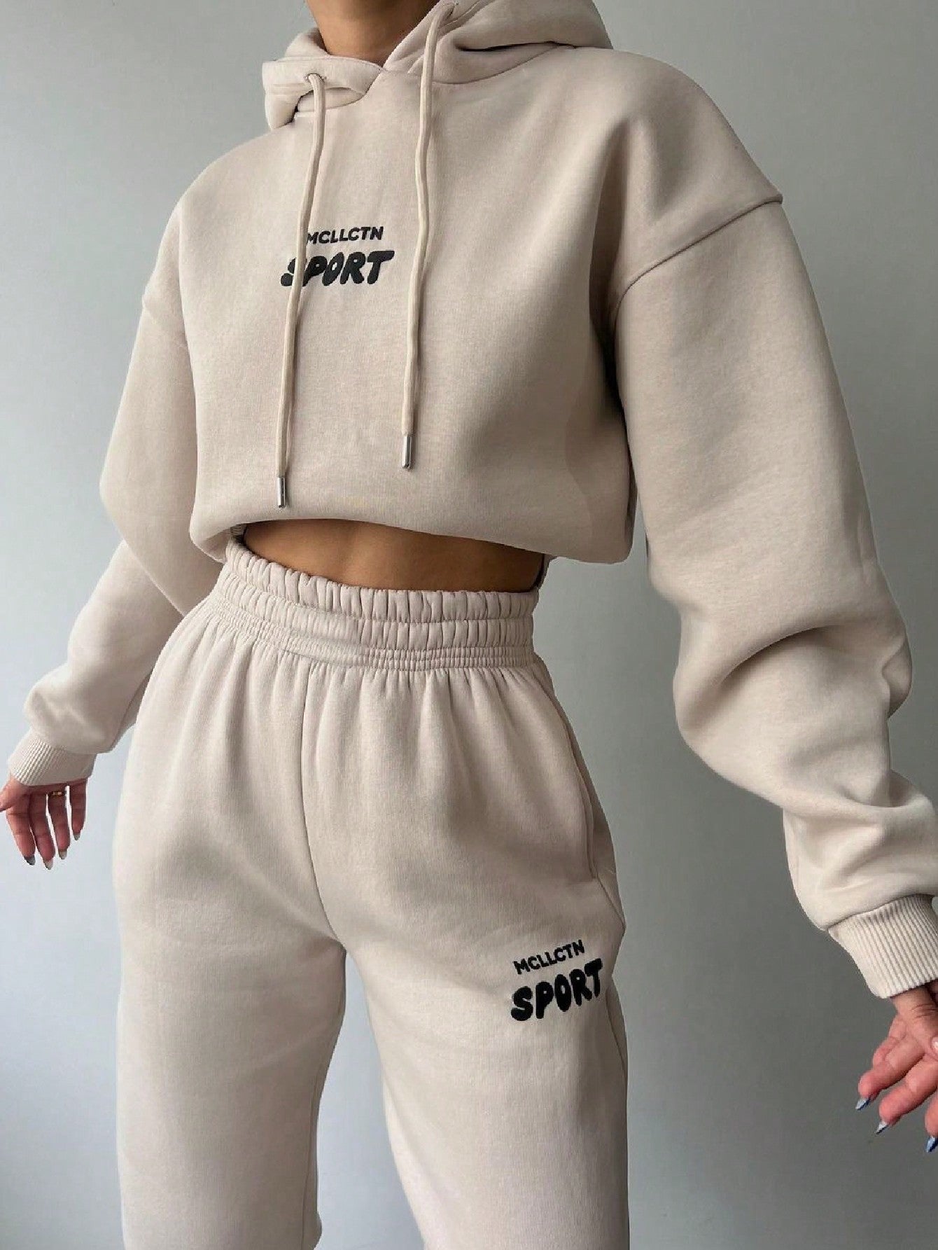 Women's Loose Casual Sweatshirt And Sweatpants Two Piece Set