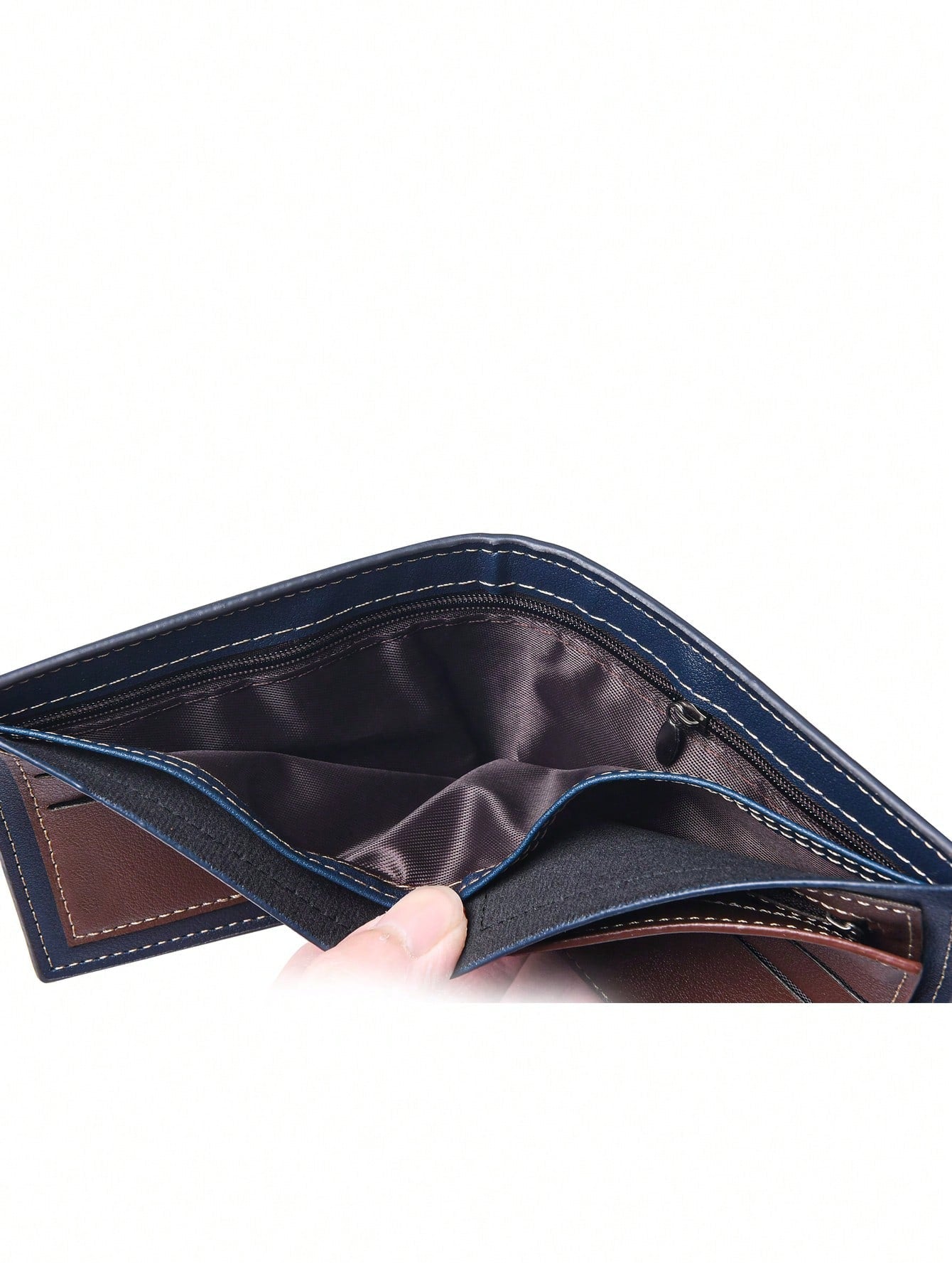 Men's Short Wallet With Multiple Card Slots, Fashionable And High-end, Coin Pocket With Zipper, Card And Id Holder