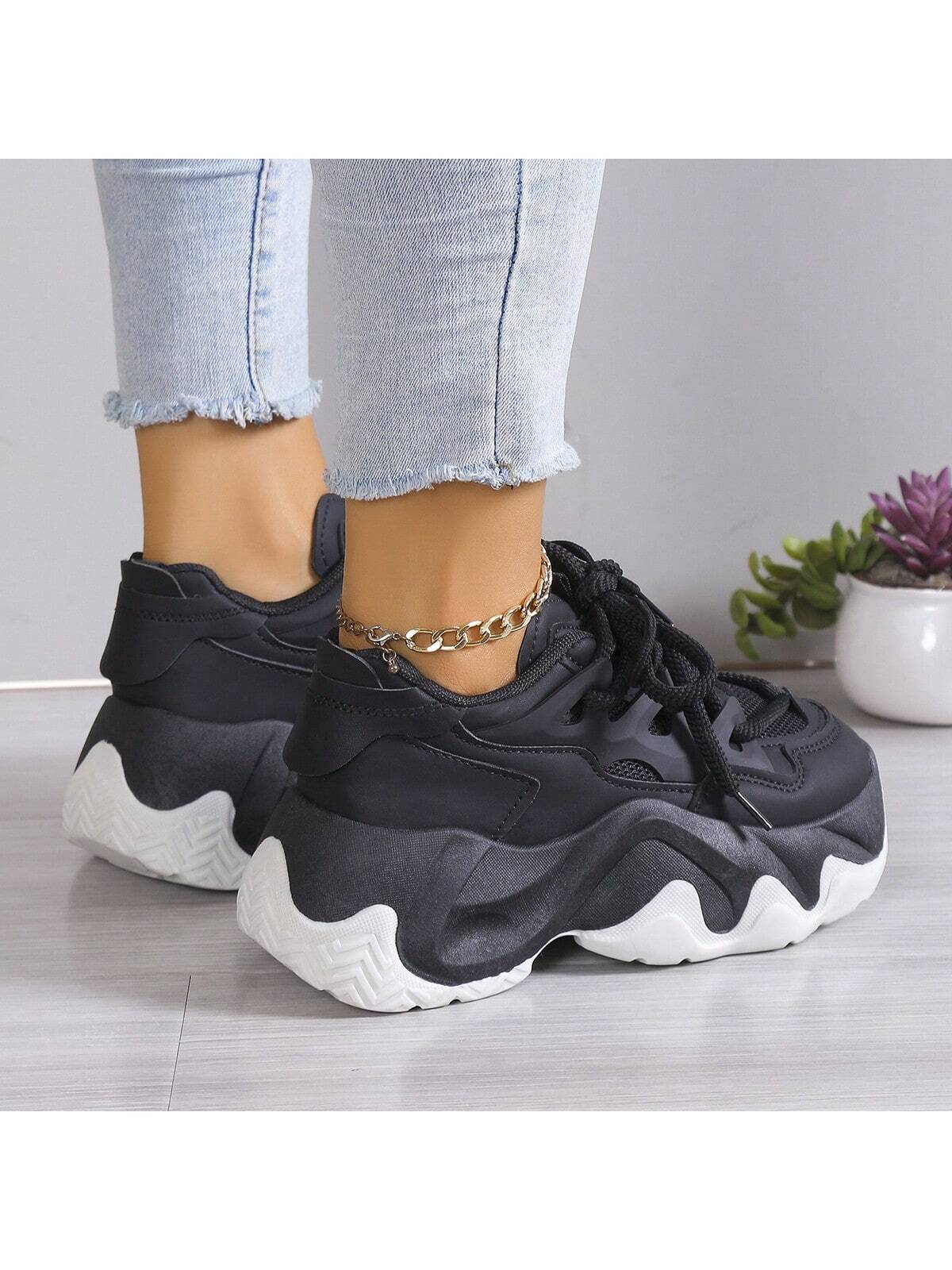 Women's Candy Colored Chunky Dad Shoes For Fall 2023, Thick Soles & Increased Height Casual Sports Shoes (korean)