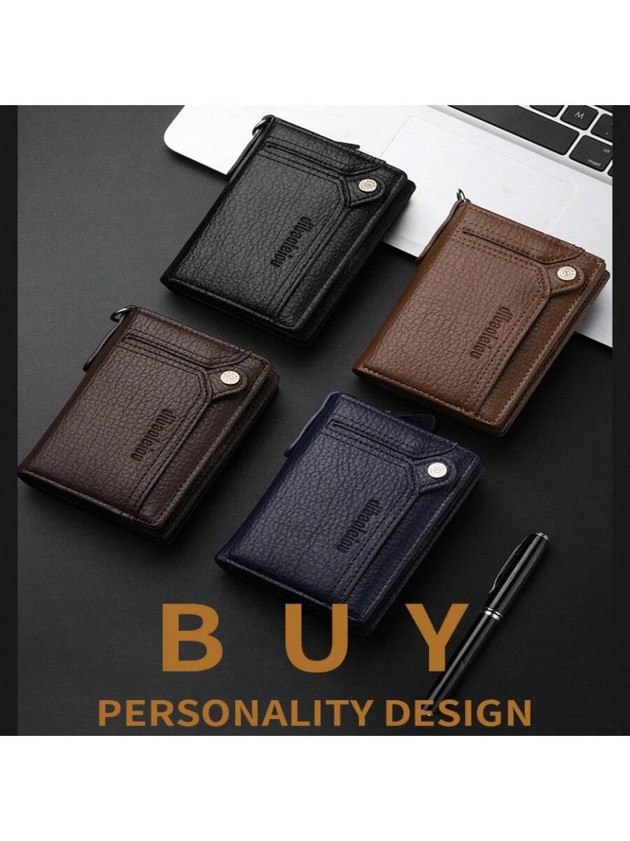 New Anti-Theft Chain Wallet Men'S European And American Retro Wallet Driver'S License Card Bag Zipper Coin Purse Men'S Style