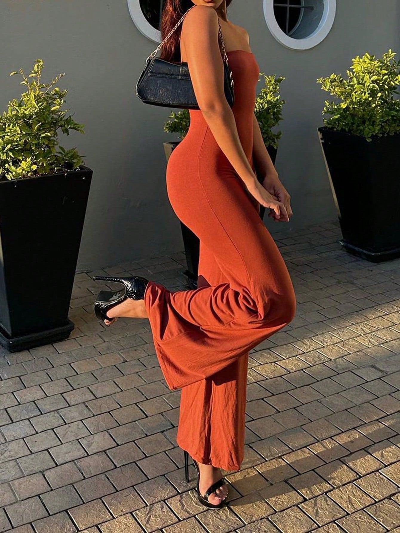 Strapless Wide Leg Jumpsuit