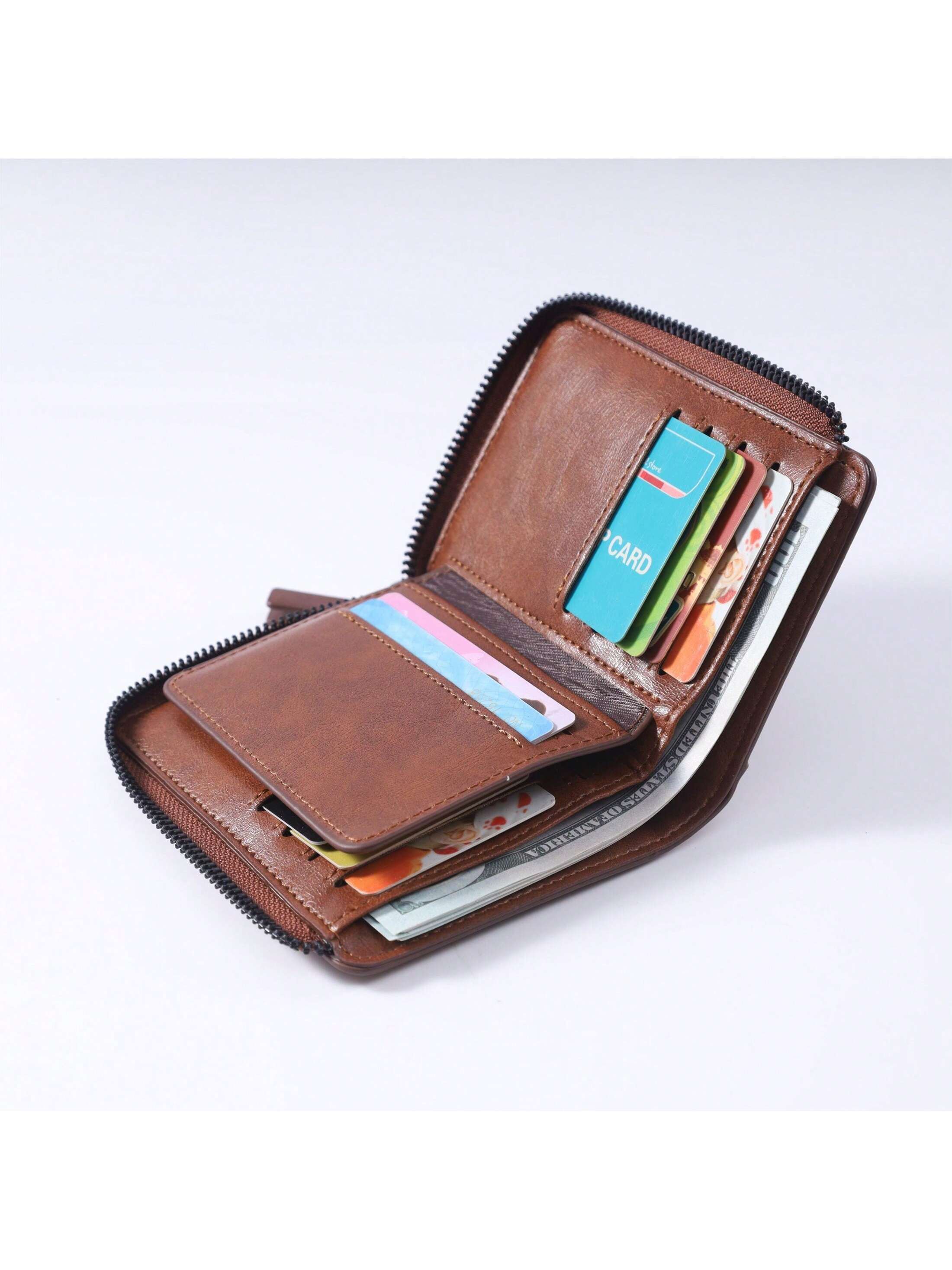 Men's wallet vertical multi-function card holder very short wallet