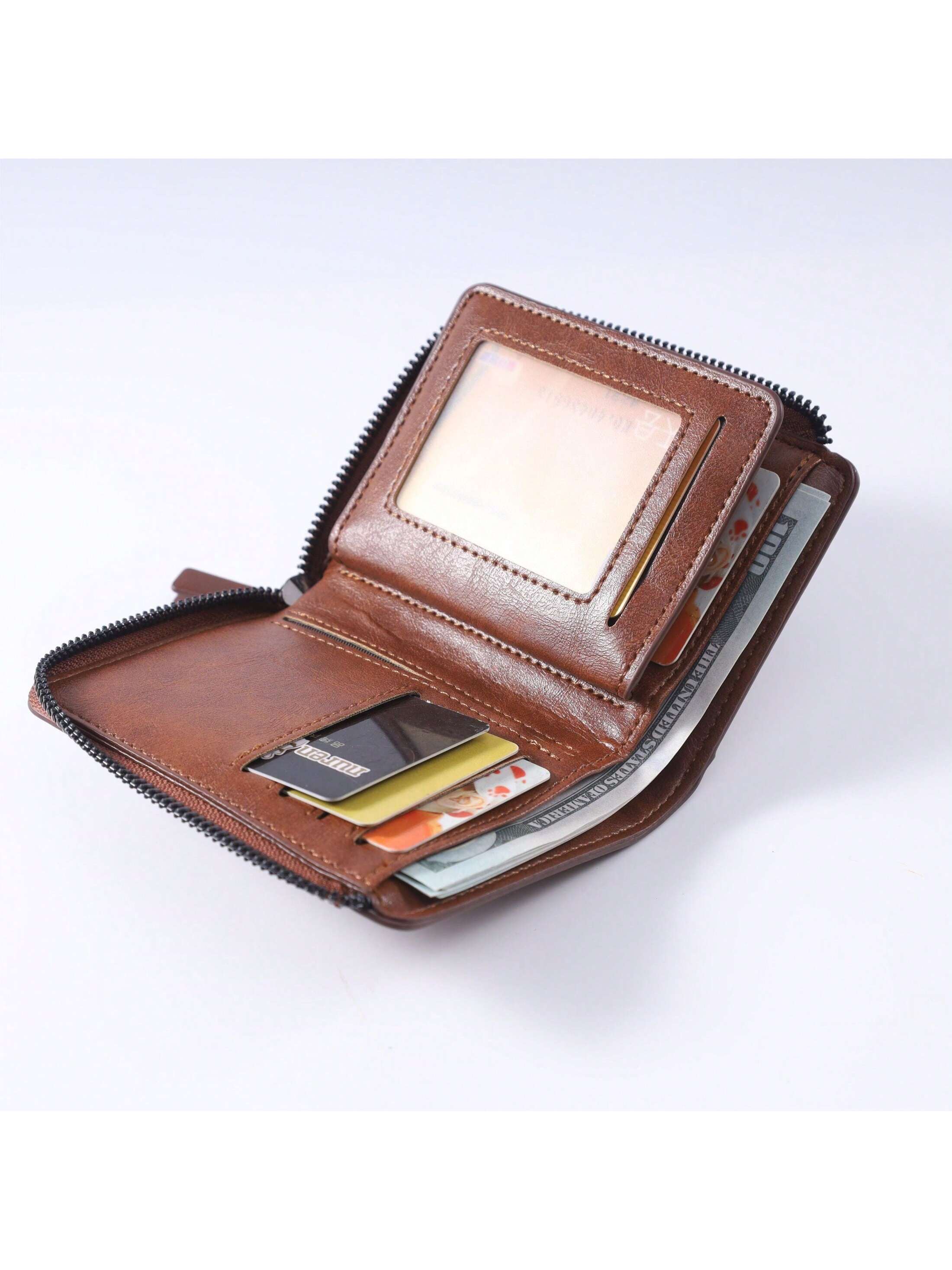 Men's wallet vertical multi-function card holder very short wallet