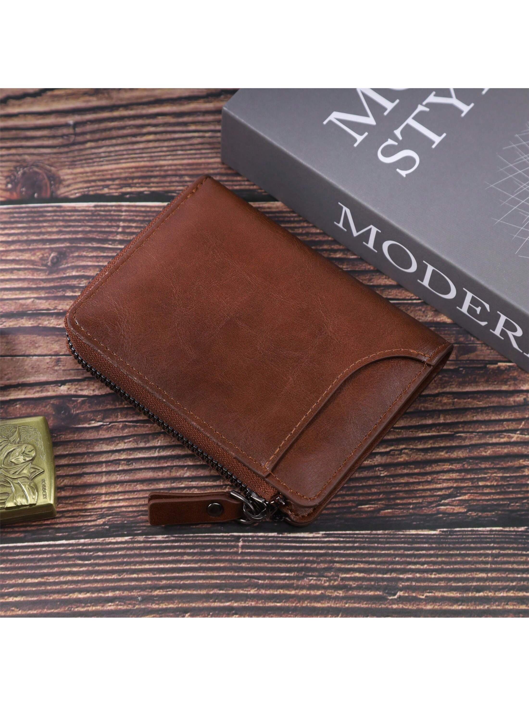 Men's wallet vertical multi-function card holder very short wallet