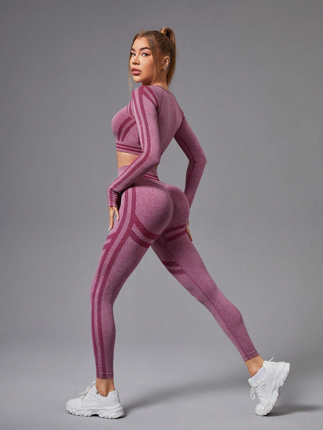 Daily&Casual Women'S Solid Color Slim Fit Sports Suit